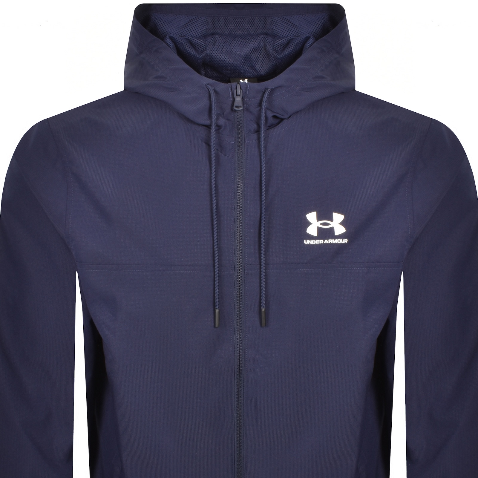 Under Armour Rival Woven Windbreaker Jacket Navy In Blue
