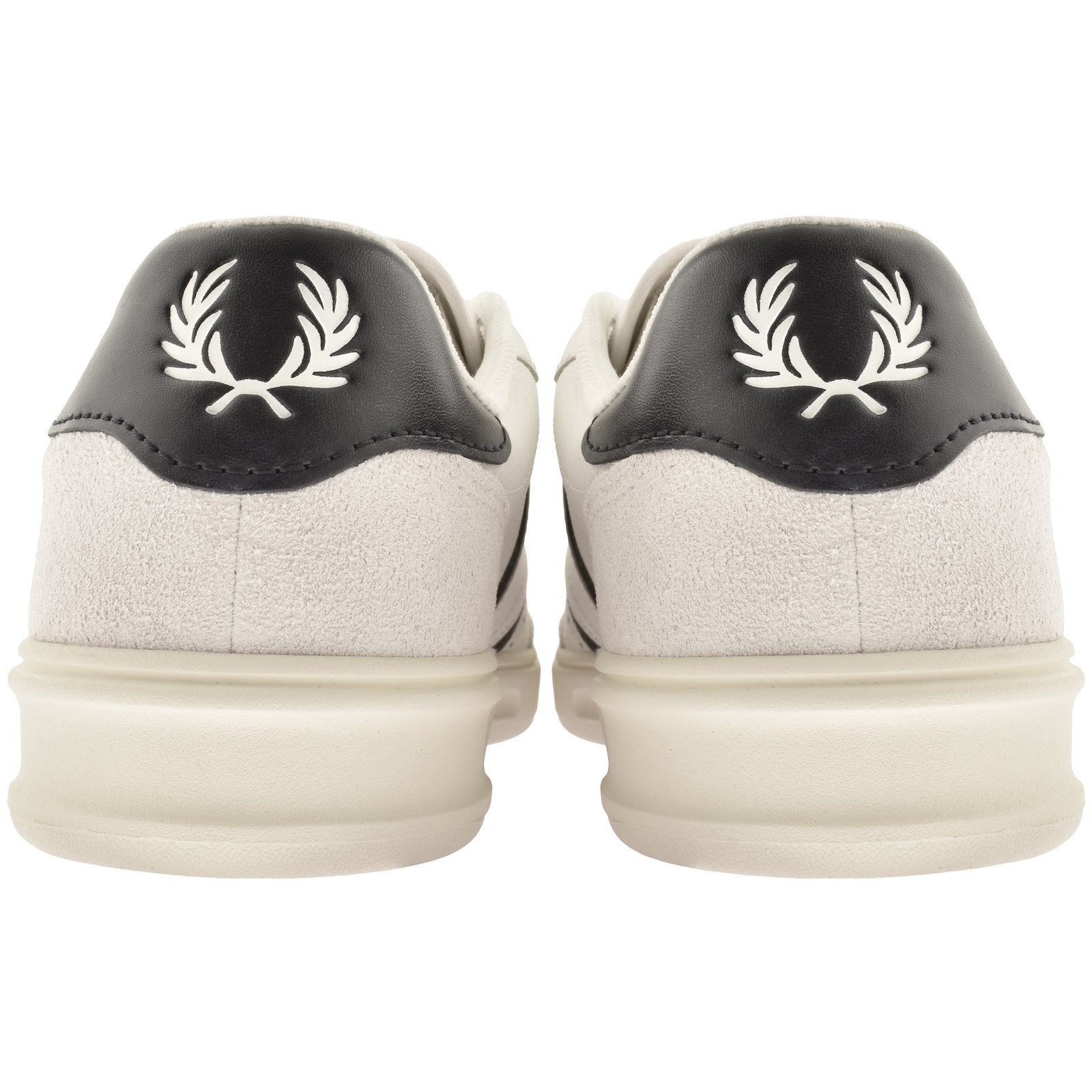 Fred Perry Leather And Suede Sneakers In White