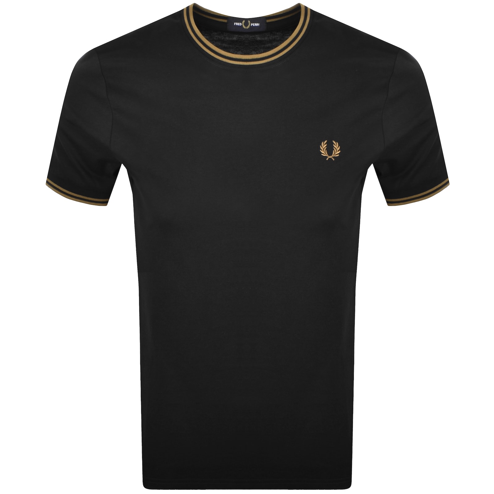 Fred Perry Twin Tipped T Shirt Black In Black