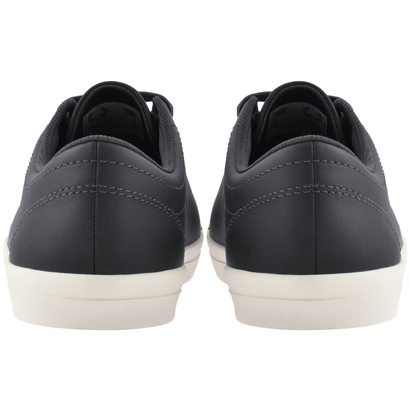 Fred Perry Baseline Leather Trainers Grey In Blue