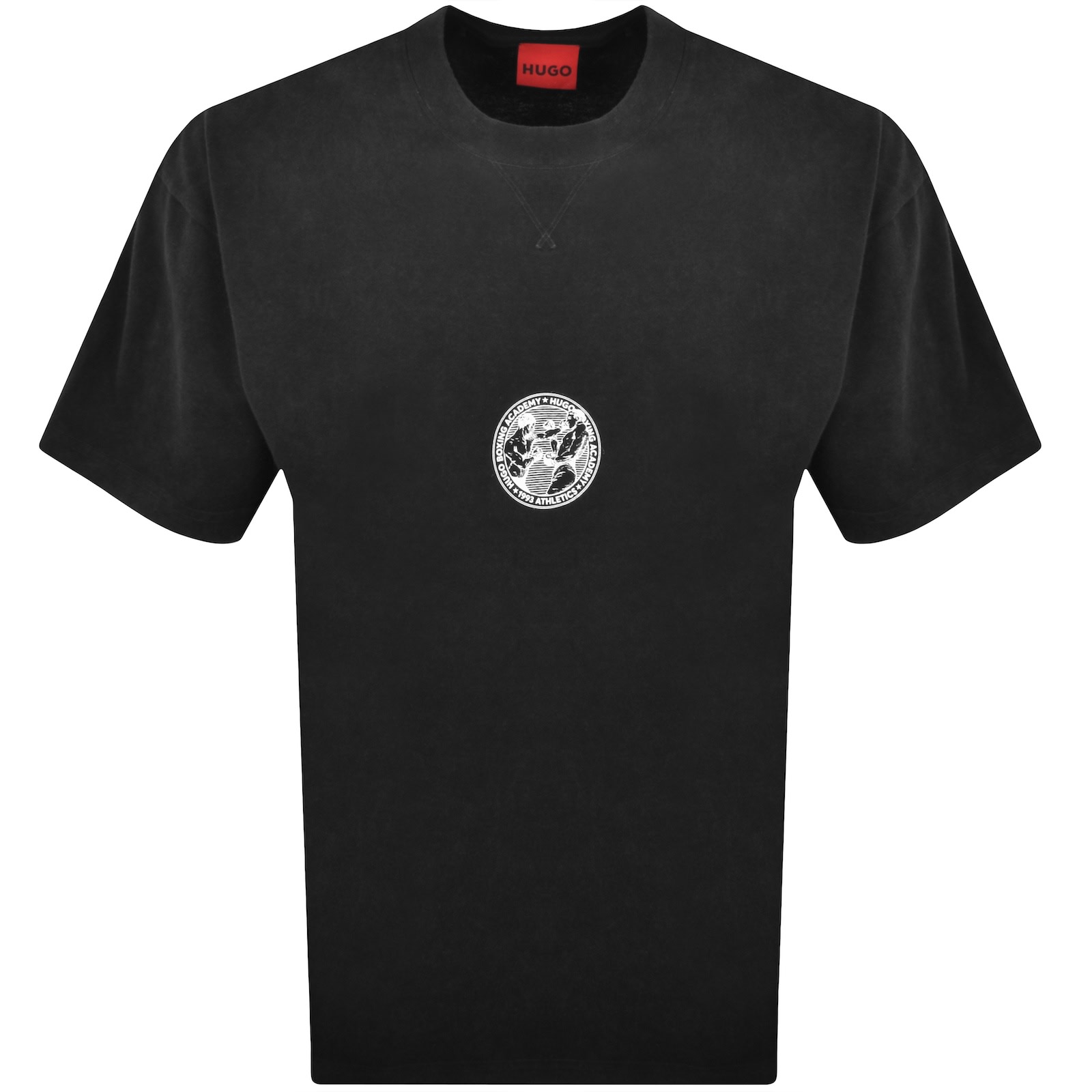Hugo Boss Hugo Dwresto Crew Neck T Shirt Black In Black
