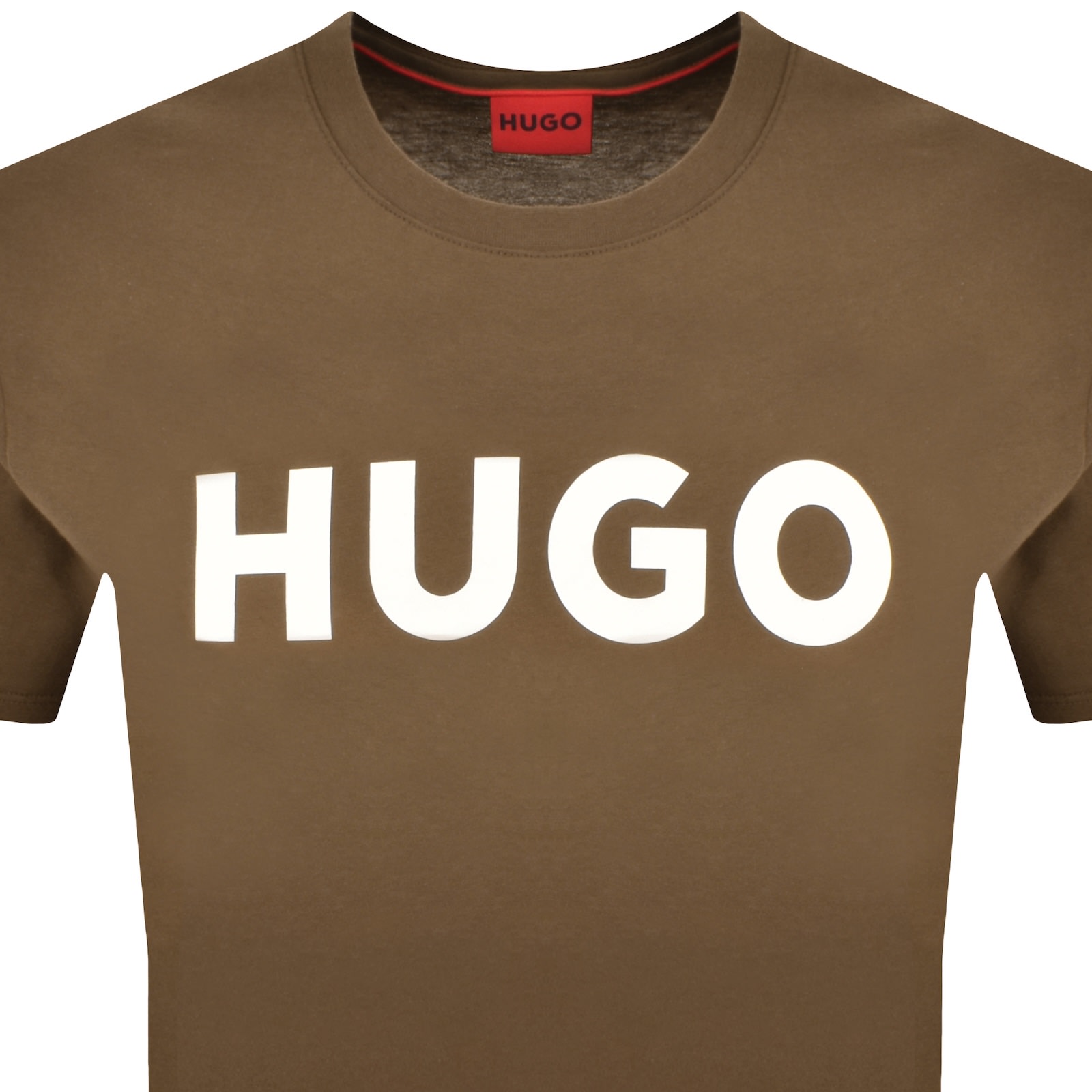 Hugo Boss Hugo Dulivio Crew Neck T Shirt Brown In Brown