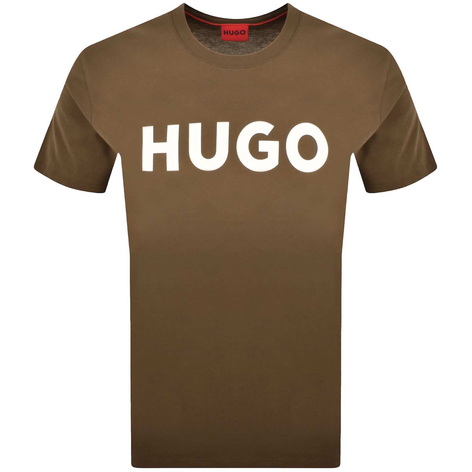 Hugo Boss Hugo Dulivio Crew Neck T Shirt Brown In Brown