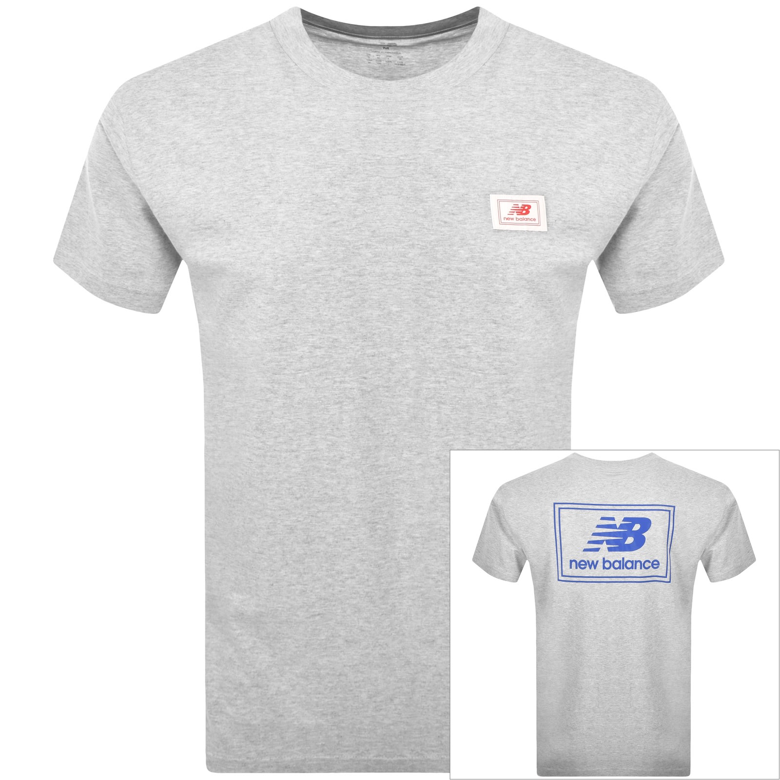 New Balance Woven Patch T Shirt Grey In Gray
