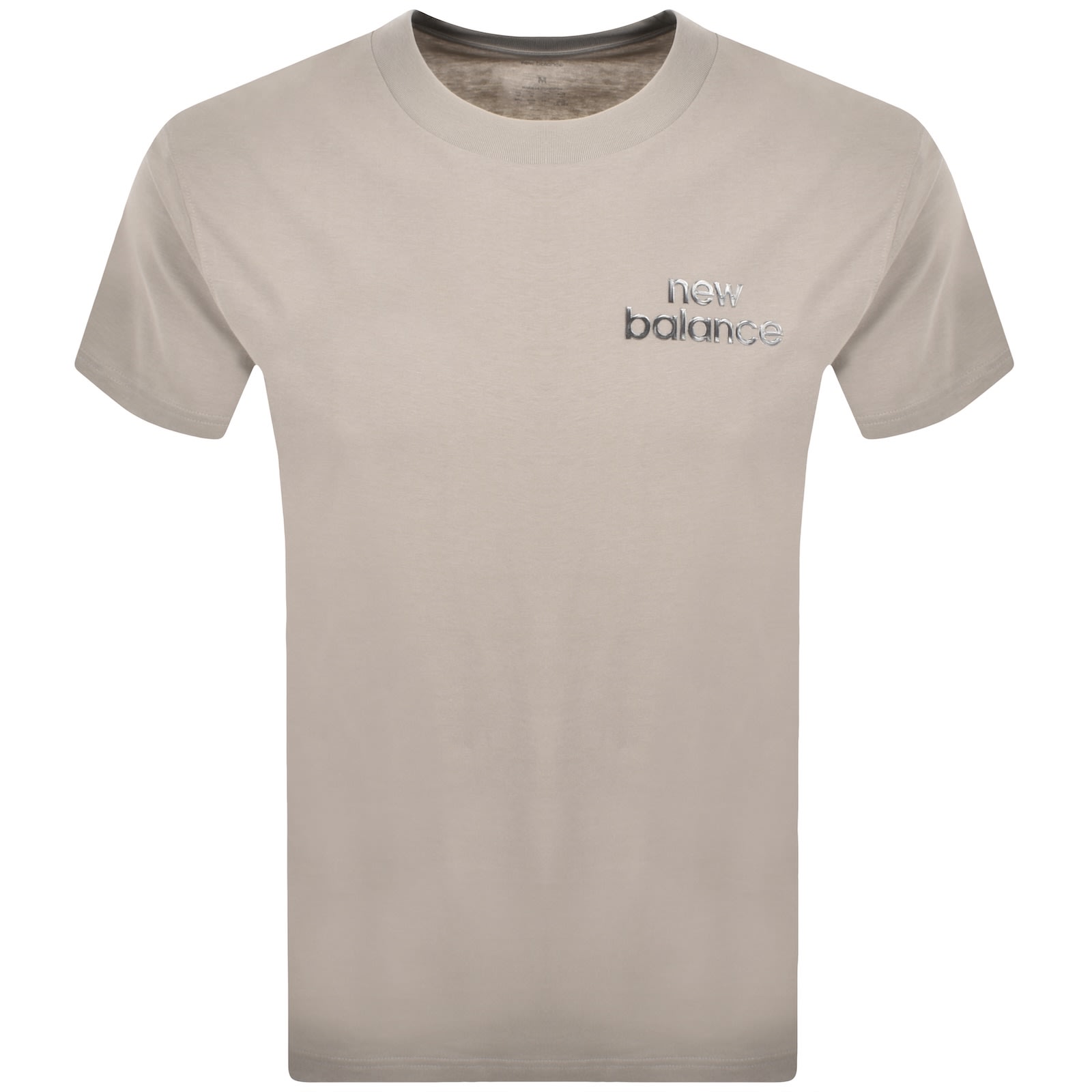 New Balance Chrome Runner Metallic-figure Print T-shirt In Neutral