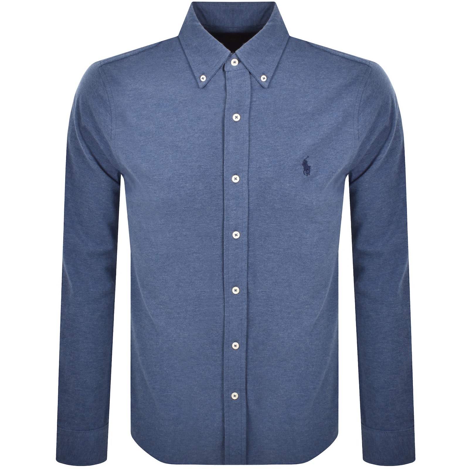 Ralph Lauren Featherweight Mesh Shirt Blue In Blue