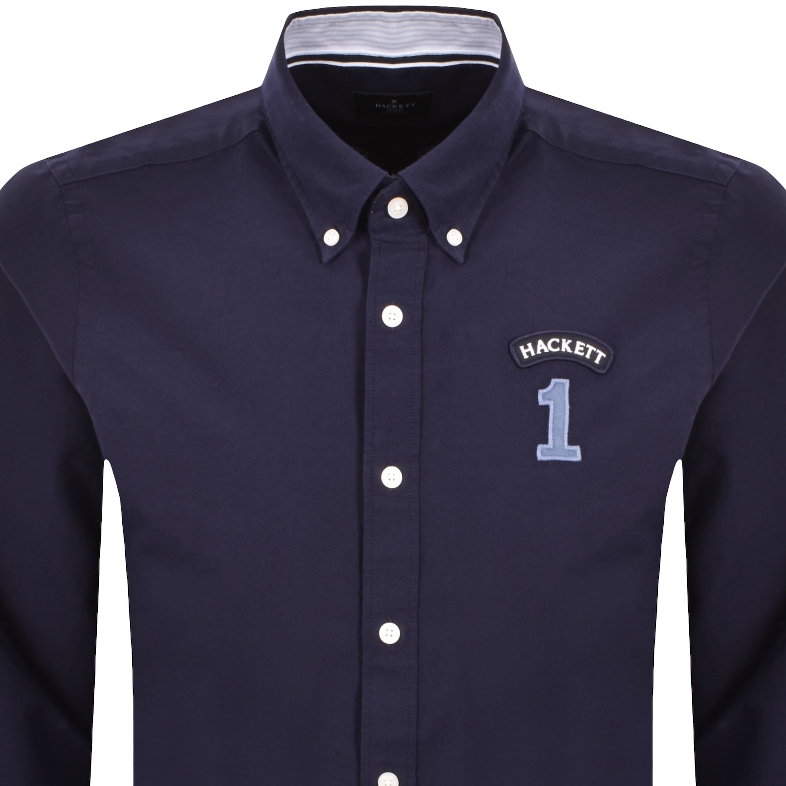 Hackett Heritage Long Sleeve Shirt Navy In Blue