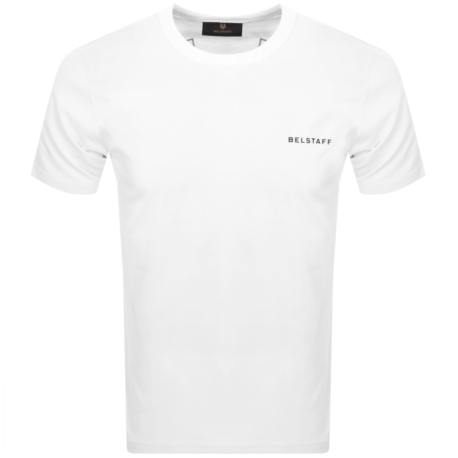 Belstaff Relaxed Fit Border T Shirt White In White