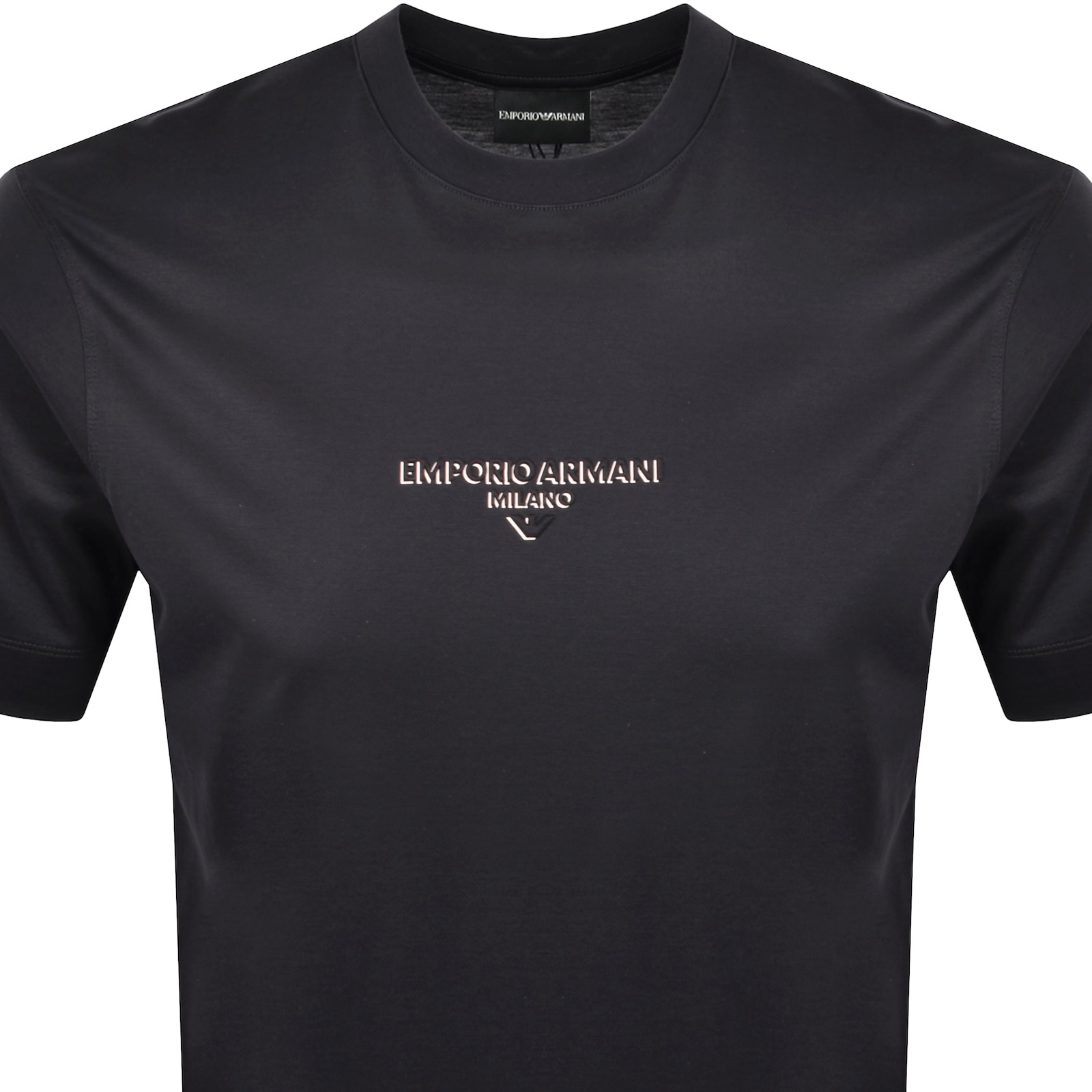 Armani Collezioni Emporio Armani Logo T Shirt Navy In Black