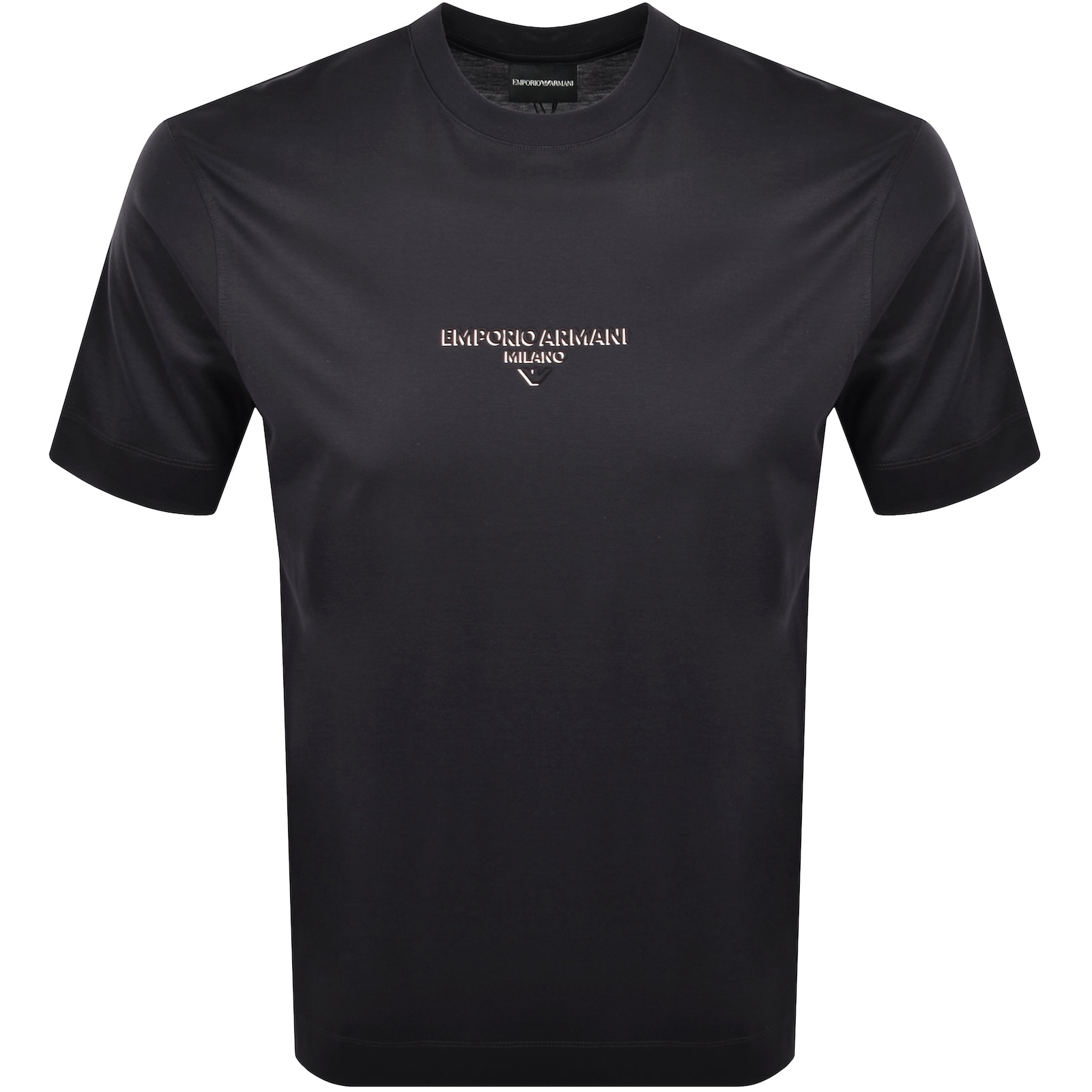 Armani Collezioni Emporio Armani Logo T Shirt Navy In Black