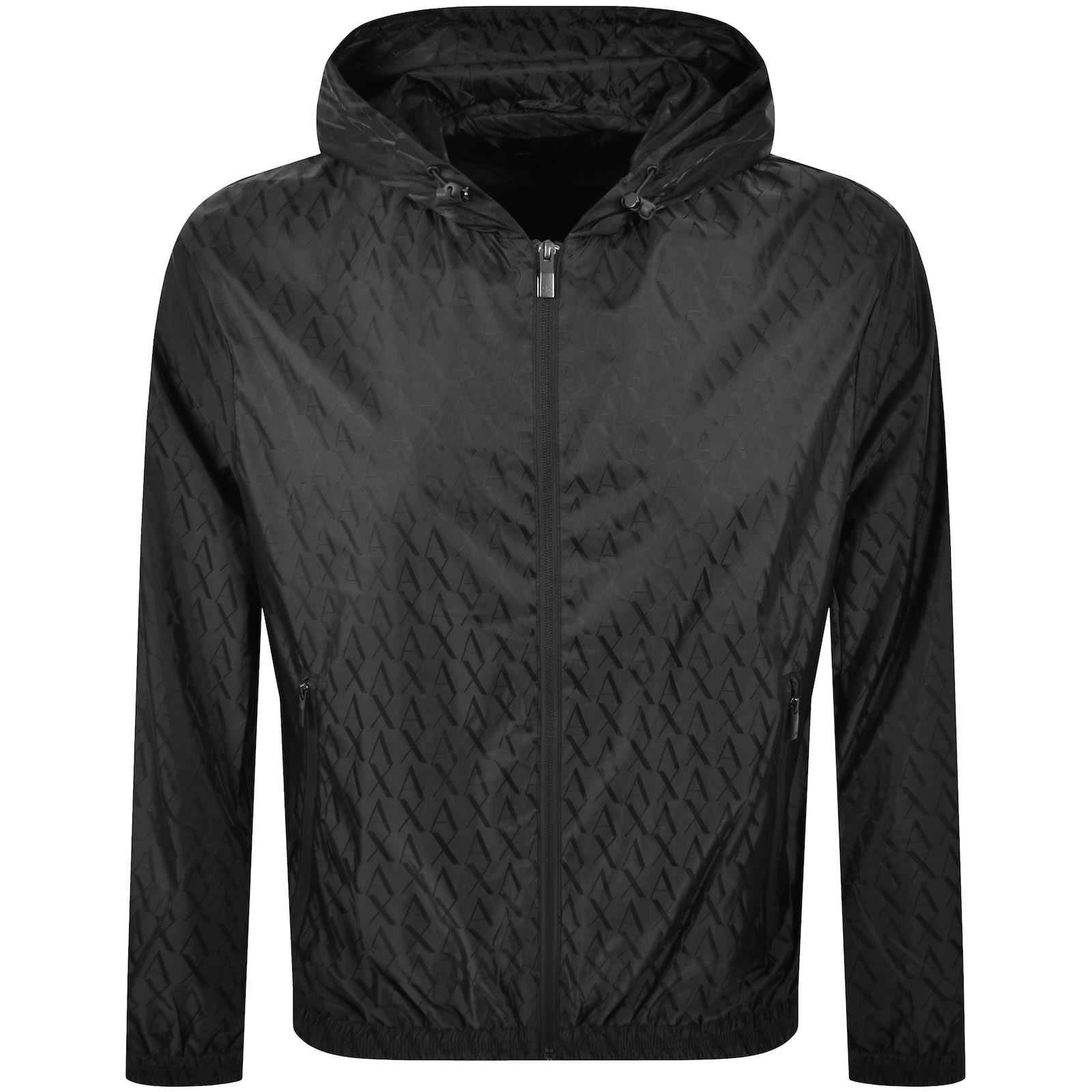 Armani Exchange Windbreaker Jacket Black In Multi