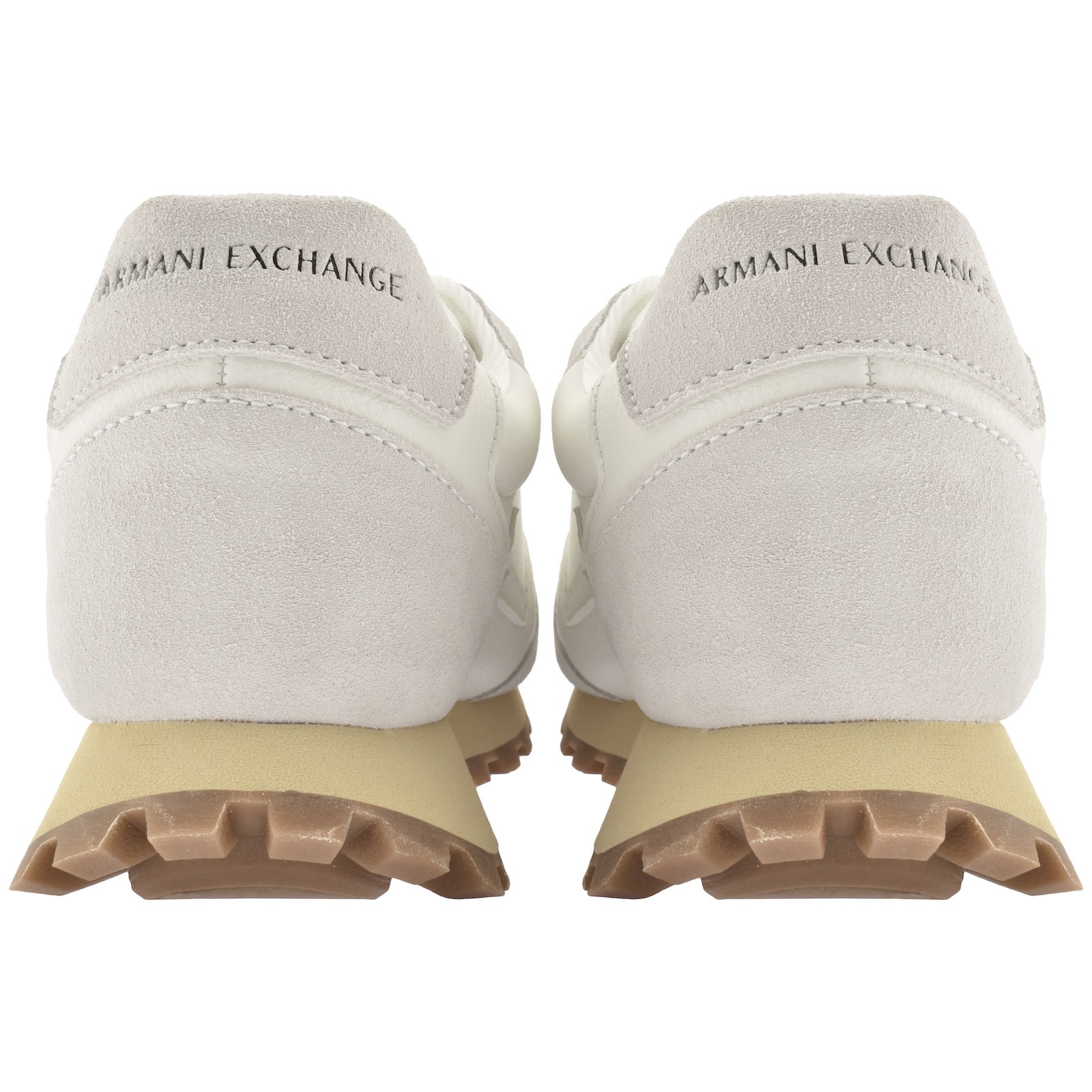 Armani Exchange Logo Trainers White In White