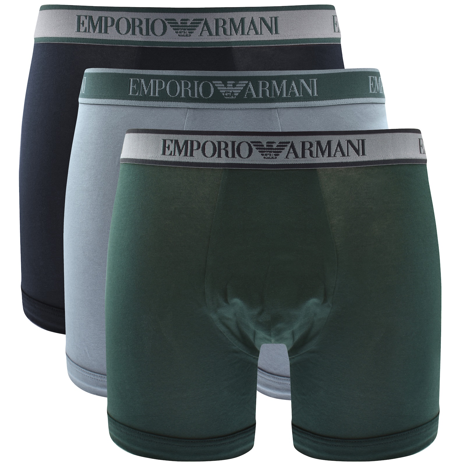 Armani Collezioni Emporio Armani Underwear 3 Pack Boxers In Green