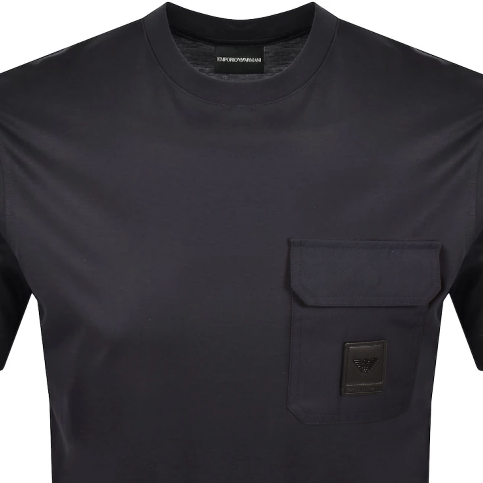 Armani Collezioni Emporio Armani Logo T Shirt Navy In Black