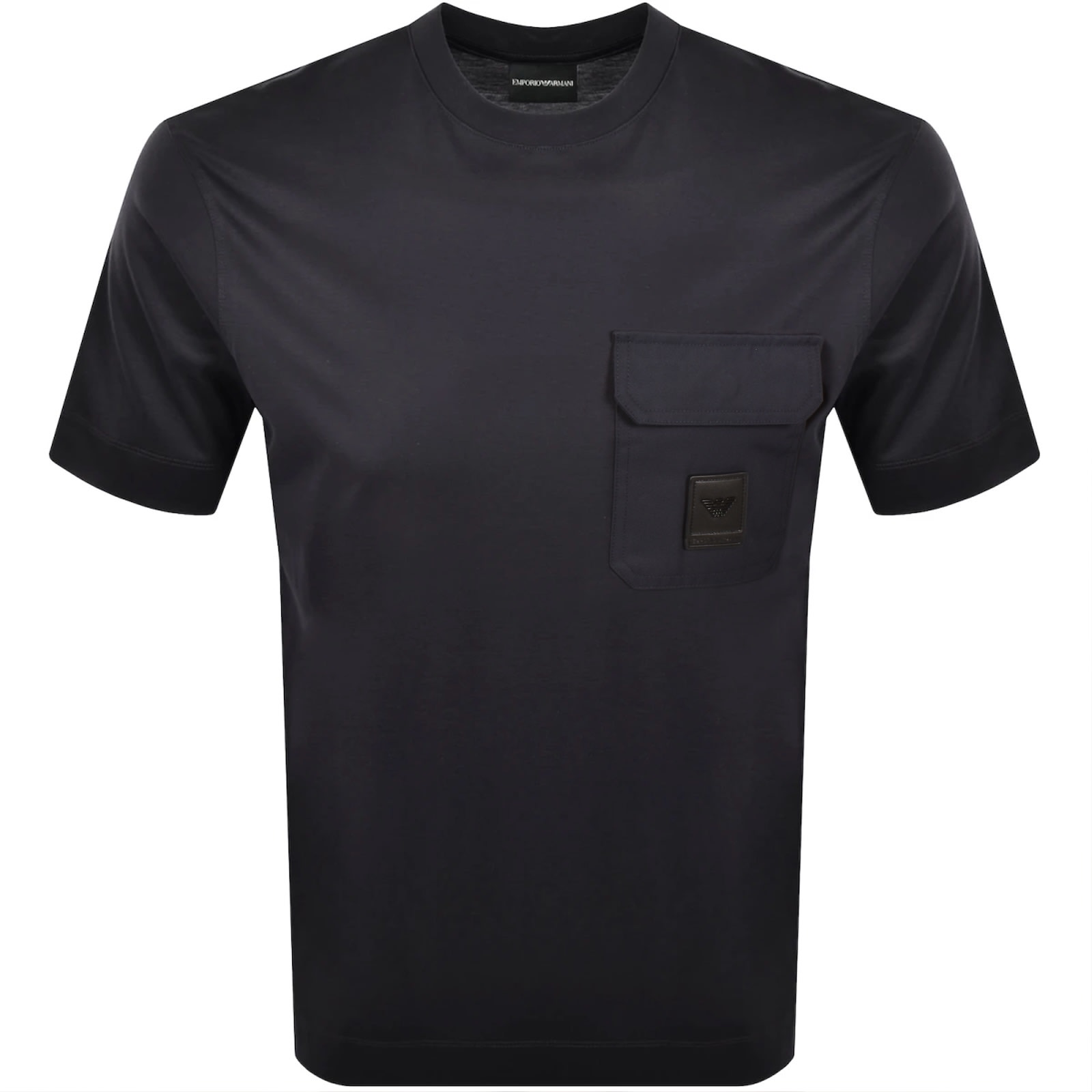 Armani Collezioni Emporio Armani Logo T Shirt Navy In Black