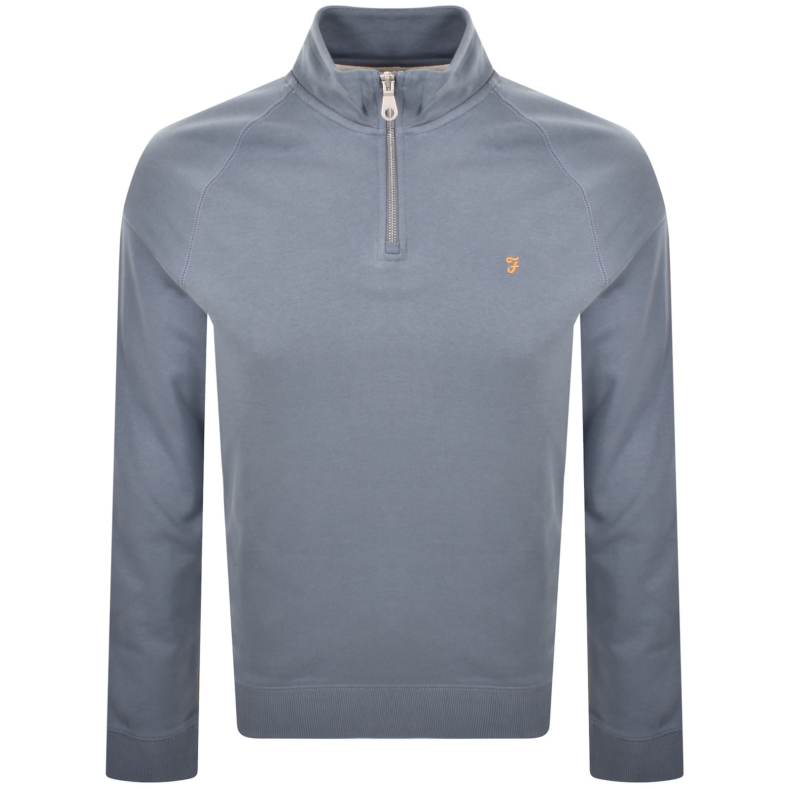 Farah Vintage Farah Jim Quarter Zip Sweatshirt Blue In Blue