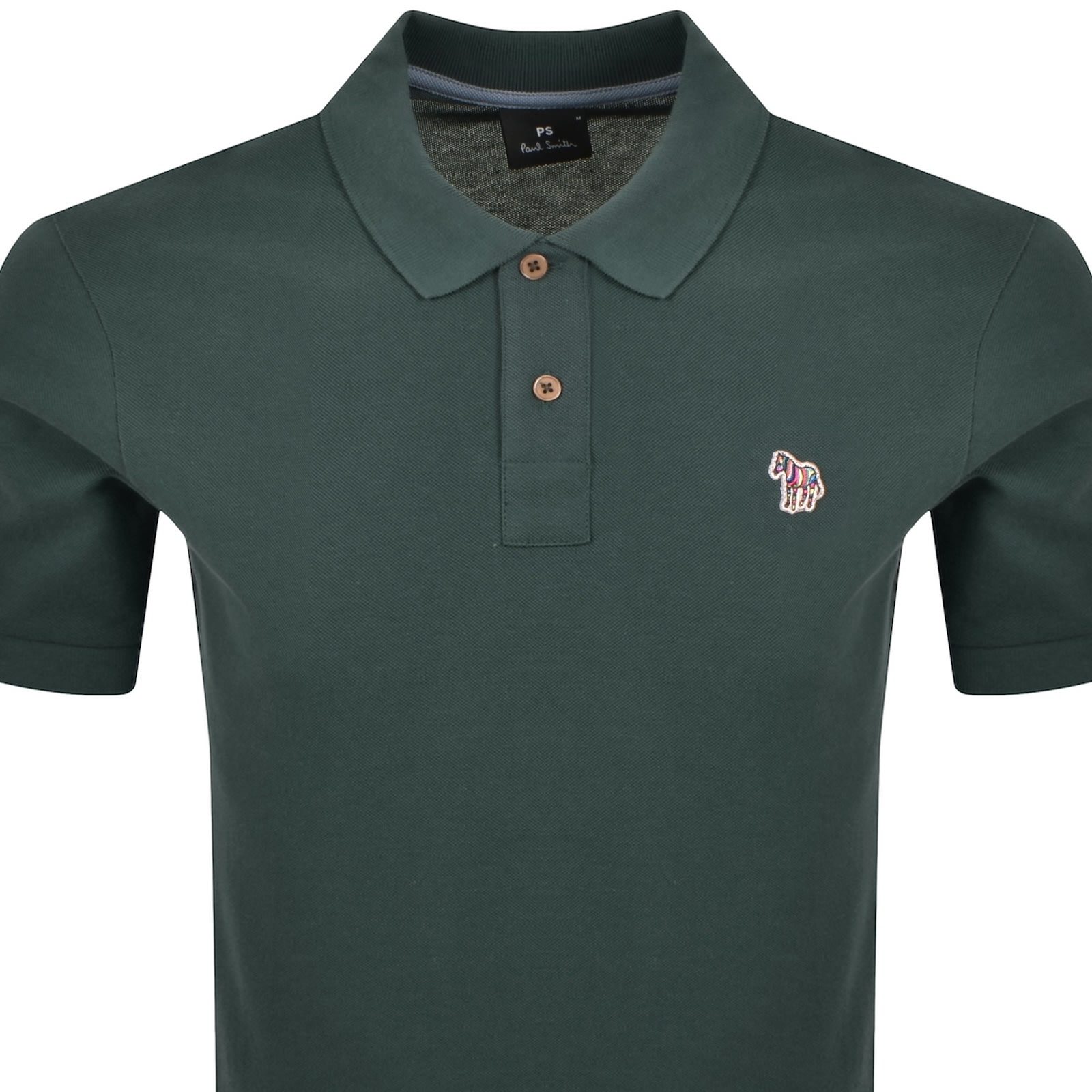 Paul Smith Zebra Logo Badge Polo T Shirt Green In Green