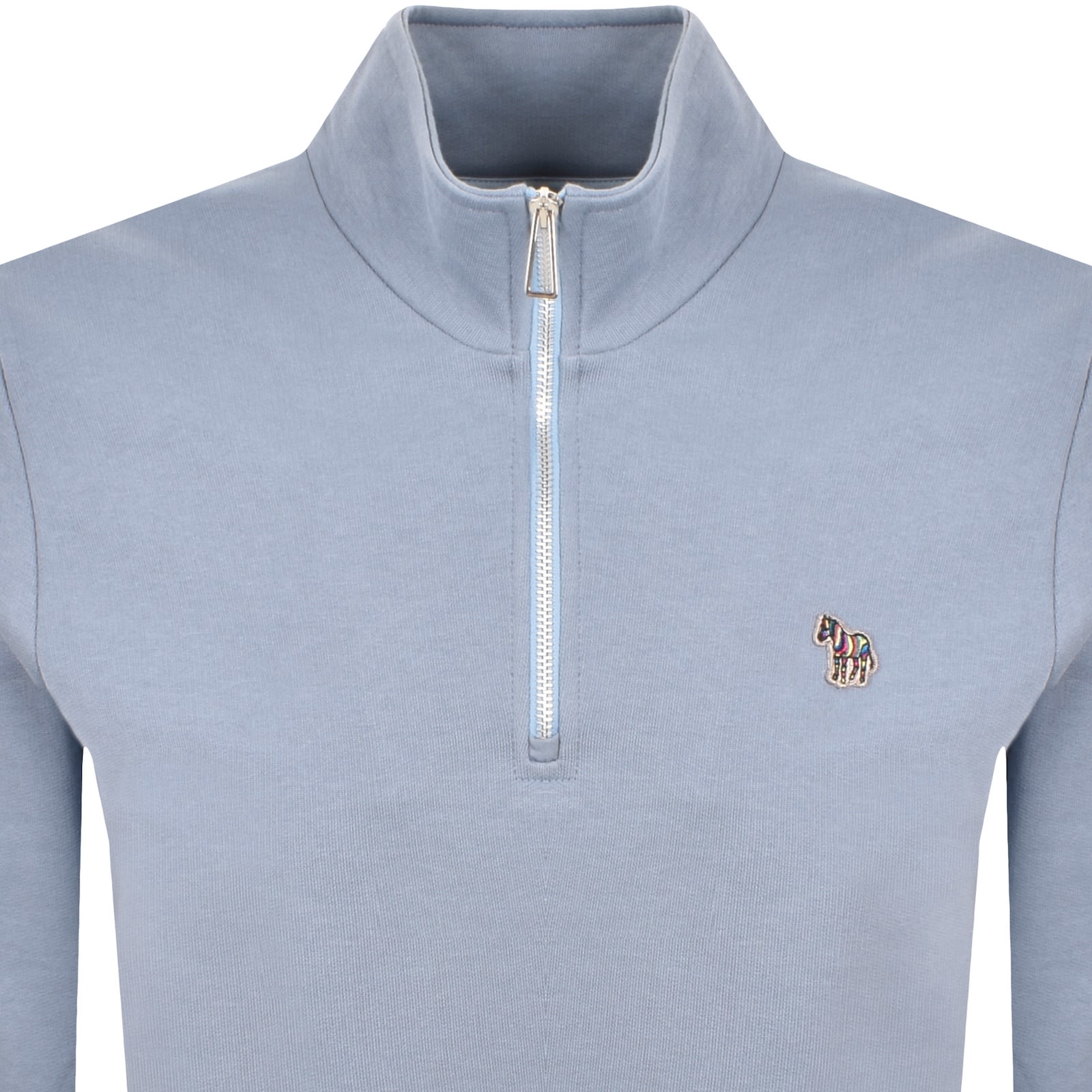 Paul Smith Half Zip Zebra Sweatshirt Blue In Blue