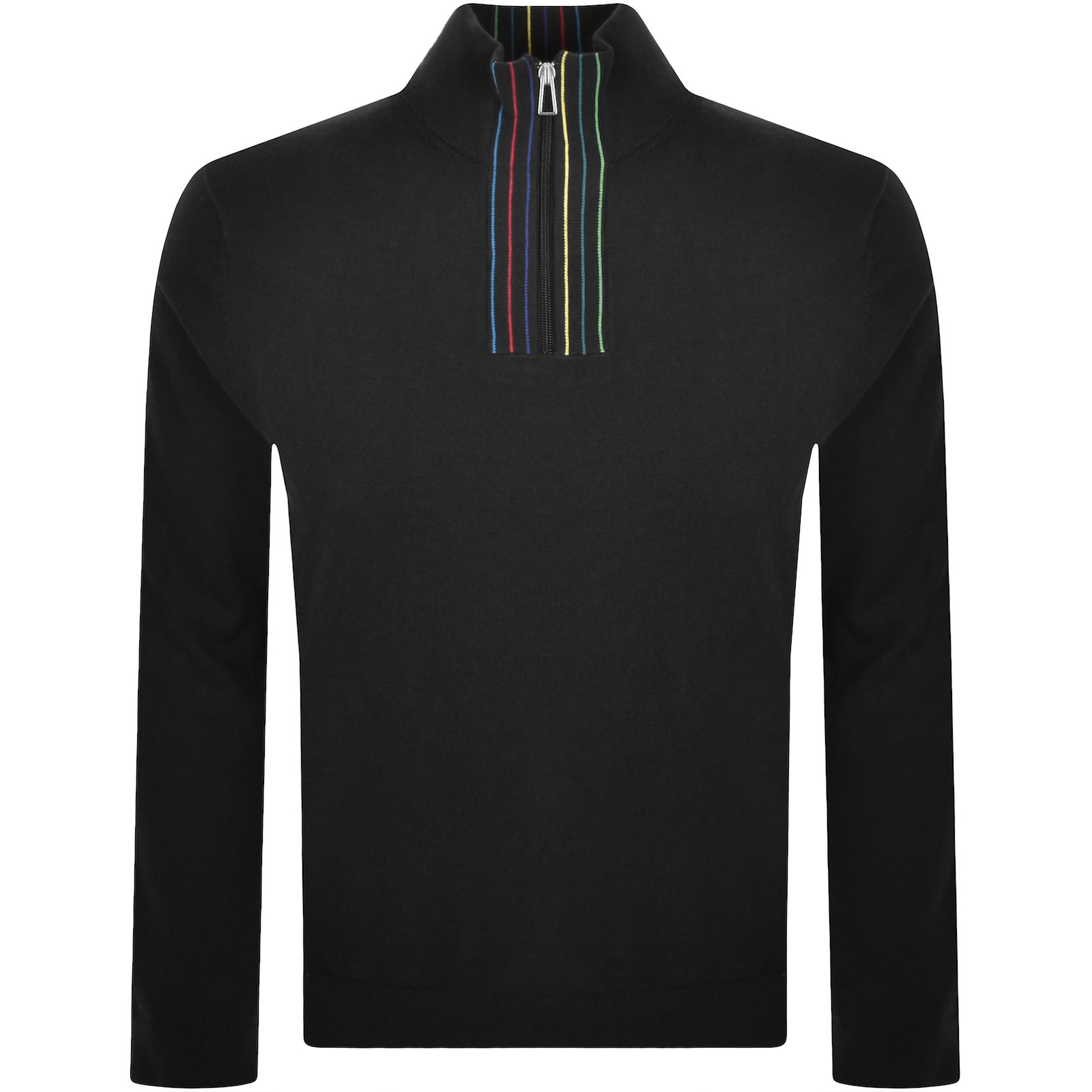 Paul Smith Half Zip Knit Jumper Black In Black