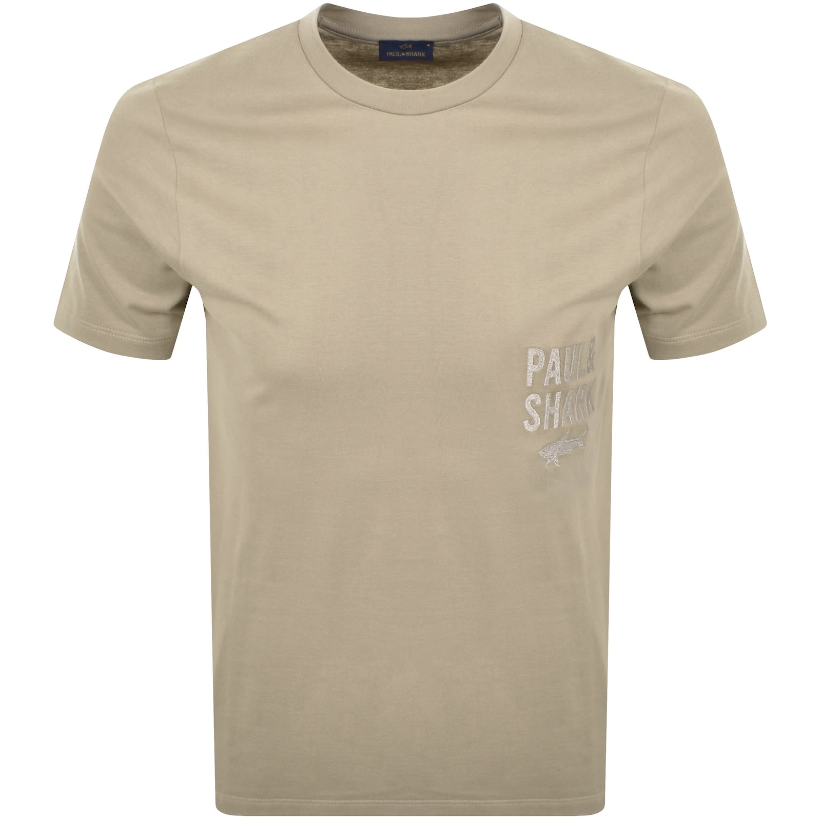 Paul &amp; Shark Paul And Shark Embroidered Logo T Shirt Beige In Neutral