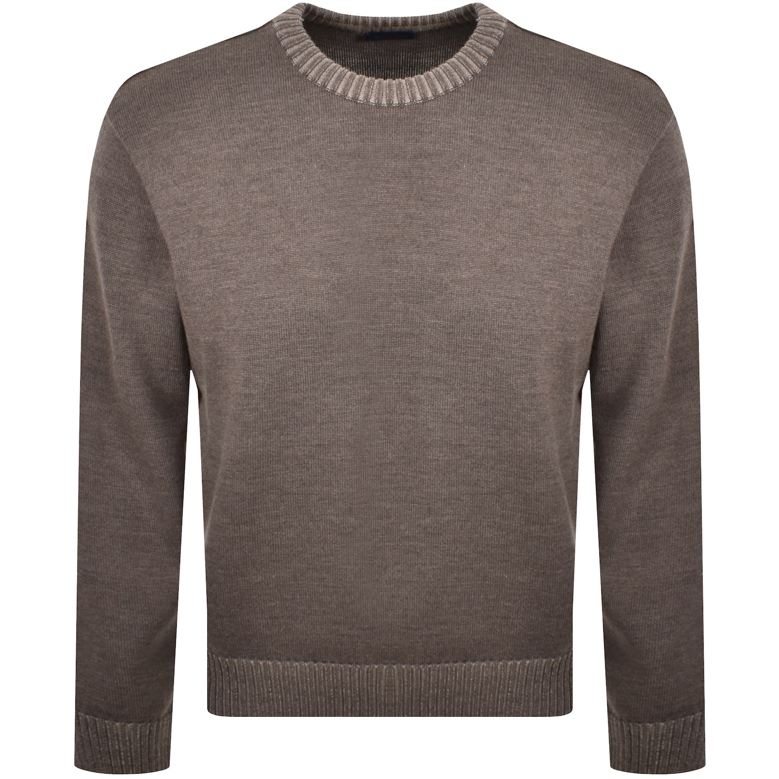 Paul & Shark Paul And Shark Moon Badge Knit Jumper Brown In Brown