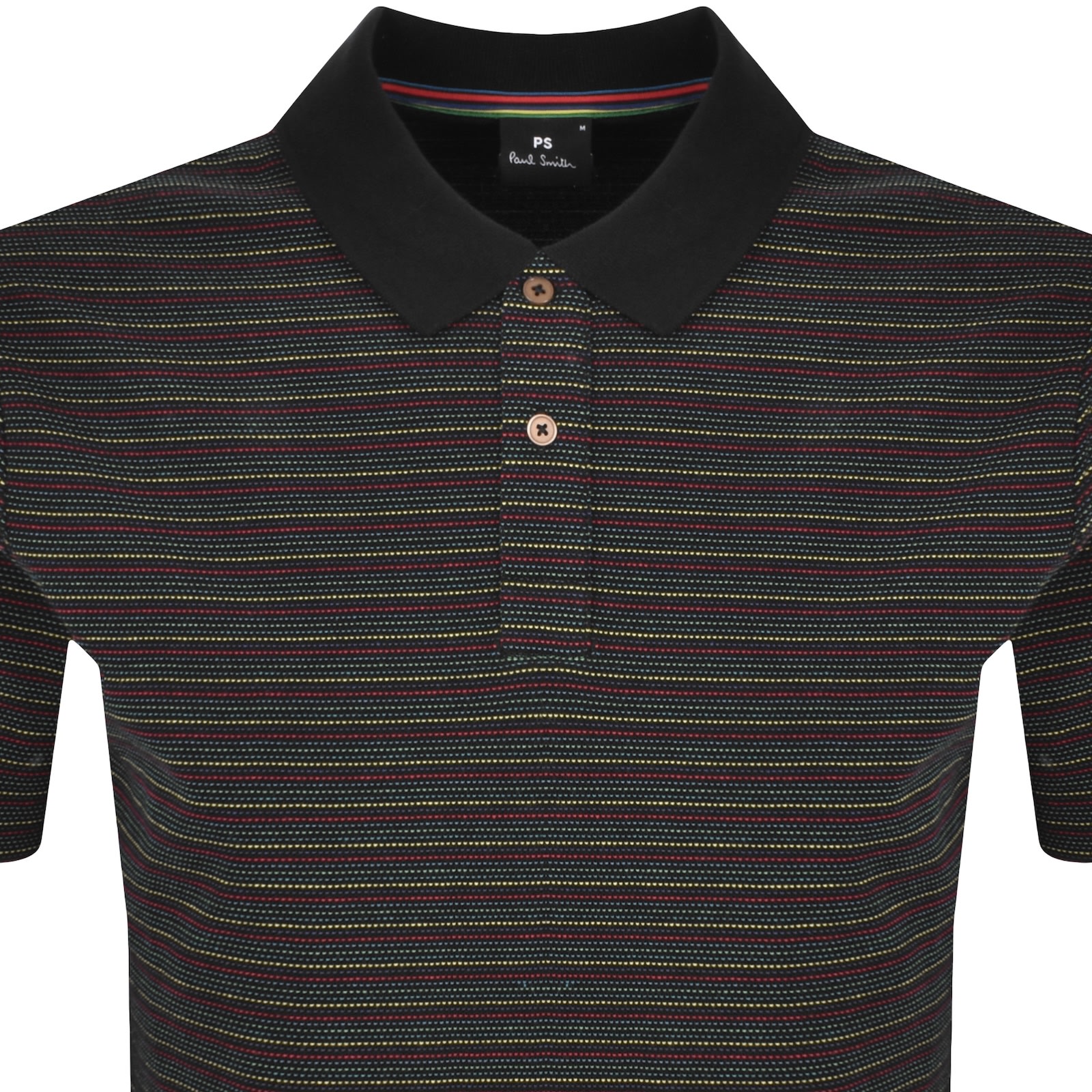 Paul Smith Short Sleeved Polo T Shirt Black In Multi