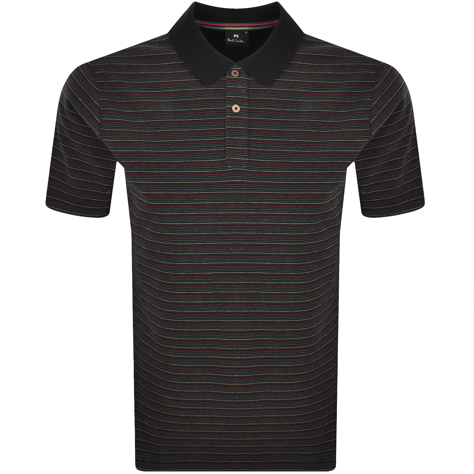 Paul Smith Short Sleeved Polo T Shirt Black In Multi