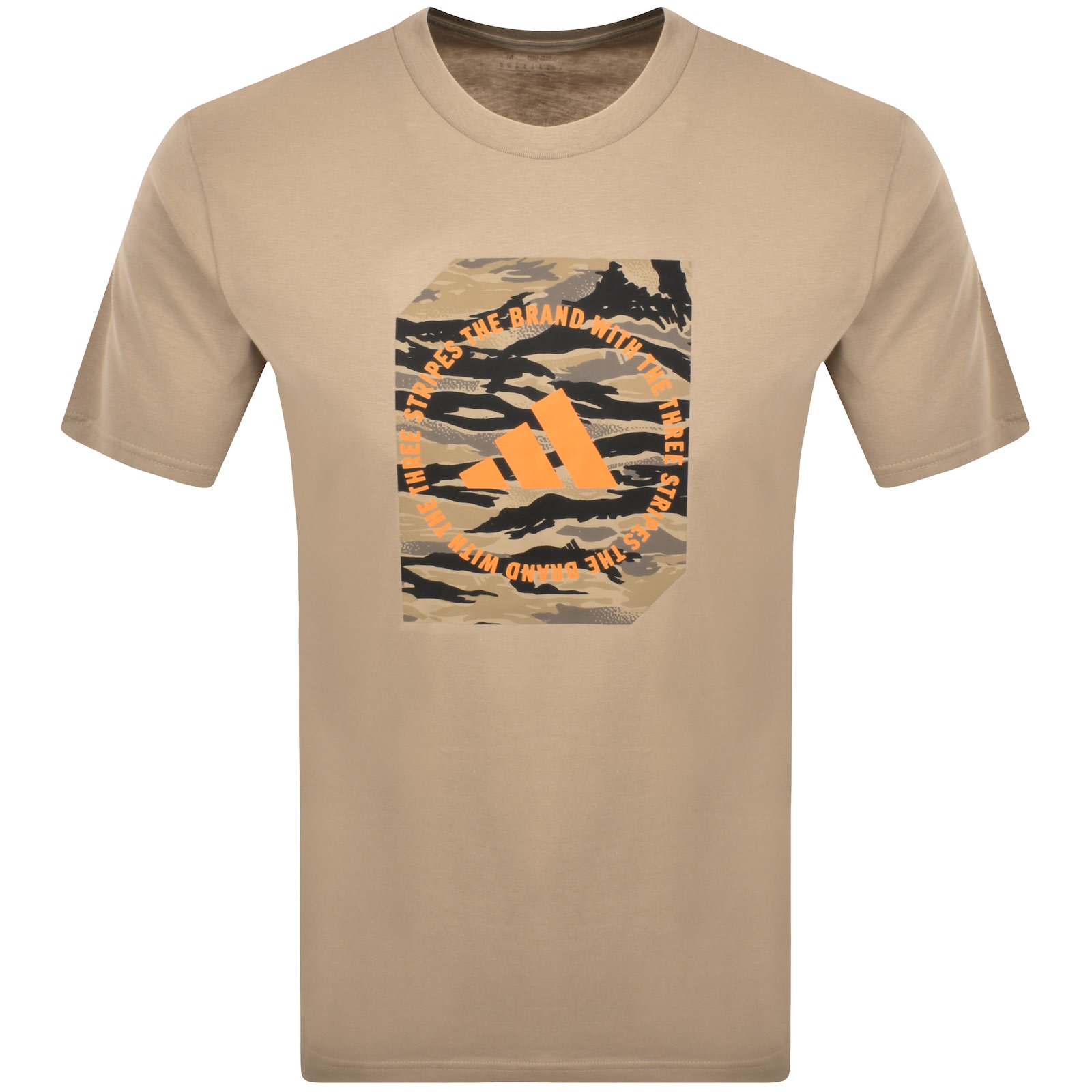Adidas Sportswear Camo Box T Shirt Brown In Neutral