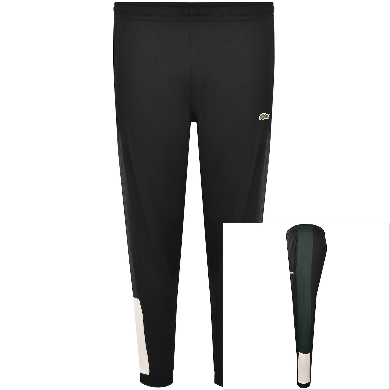 Lacoste Colour Block Joggers Black In Black
