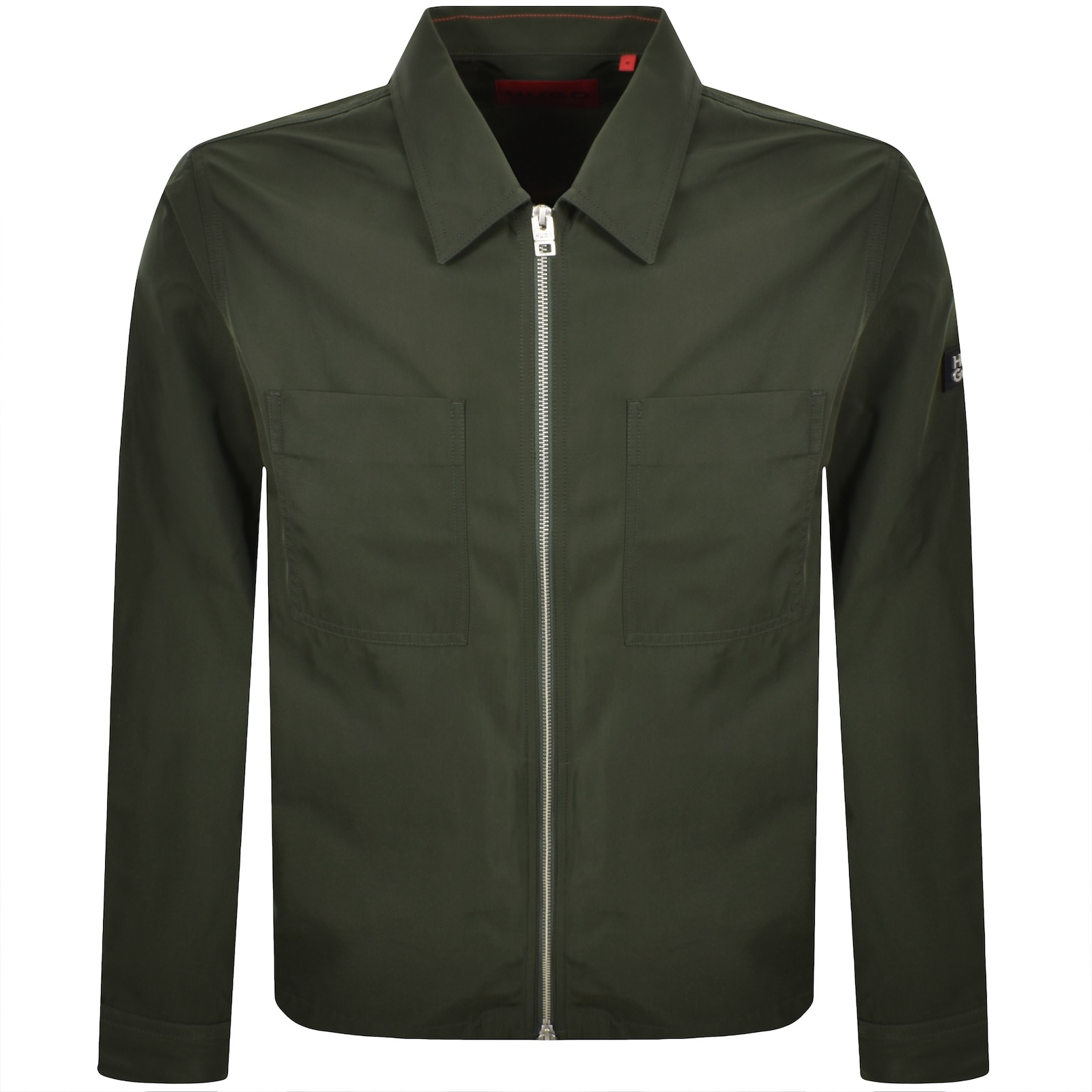 Hugo Boss Hugo Evalom Overshirt Jacket Dark Green In Green
