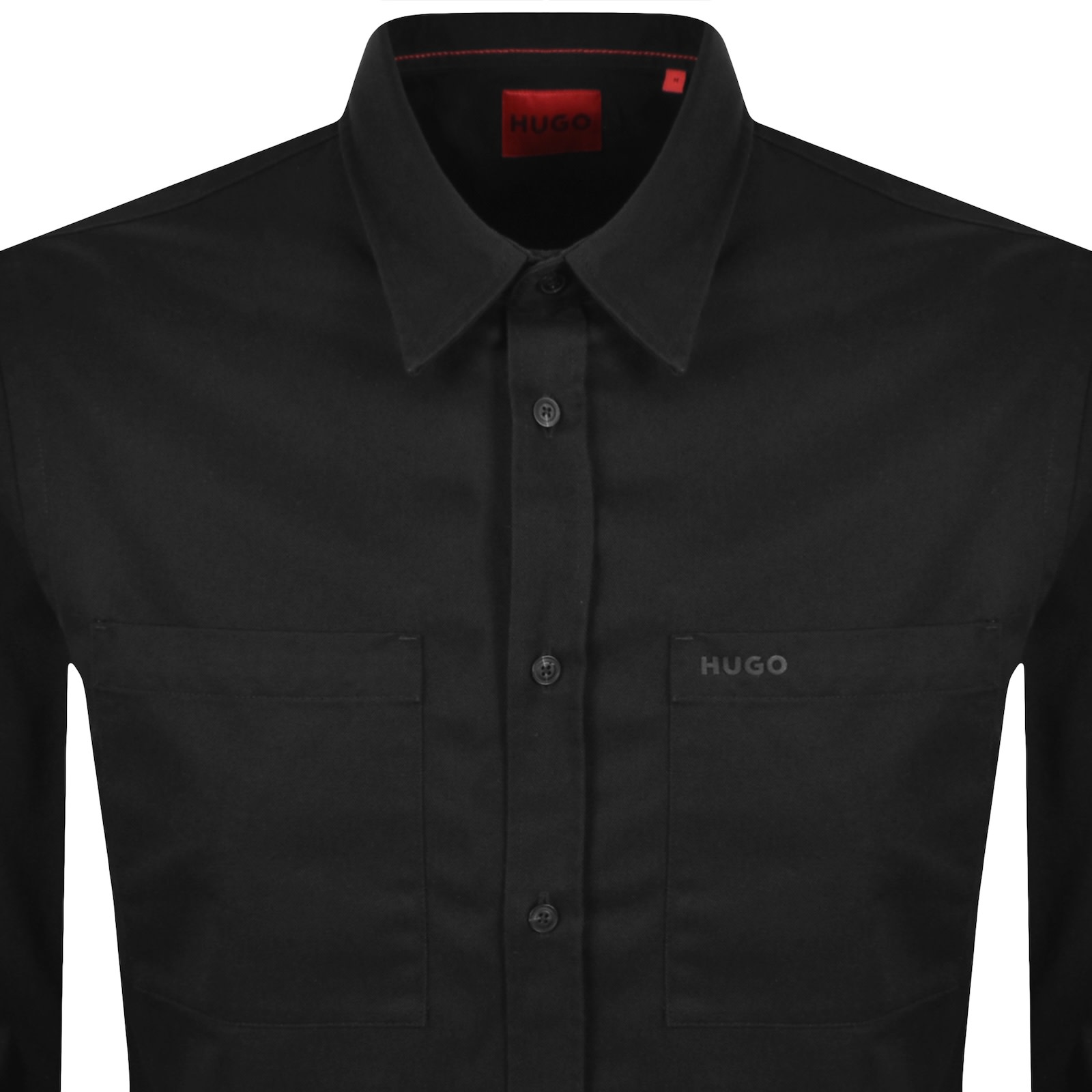 Hugo Boss Hugo Long Sleeved Egrin Shirt Black In Black