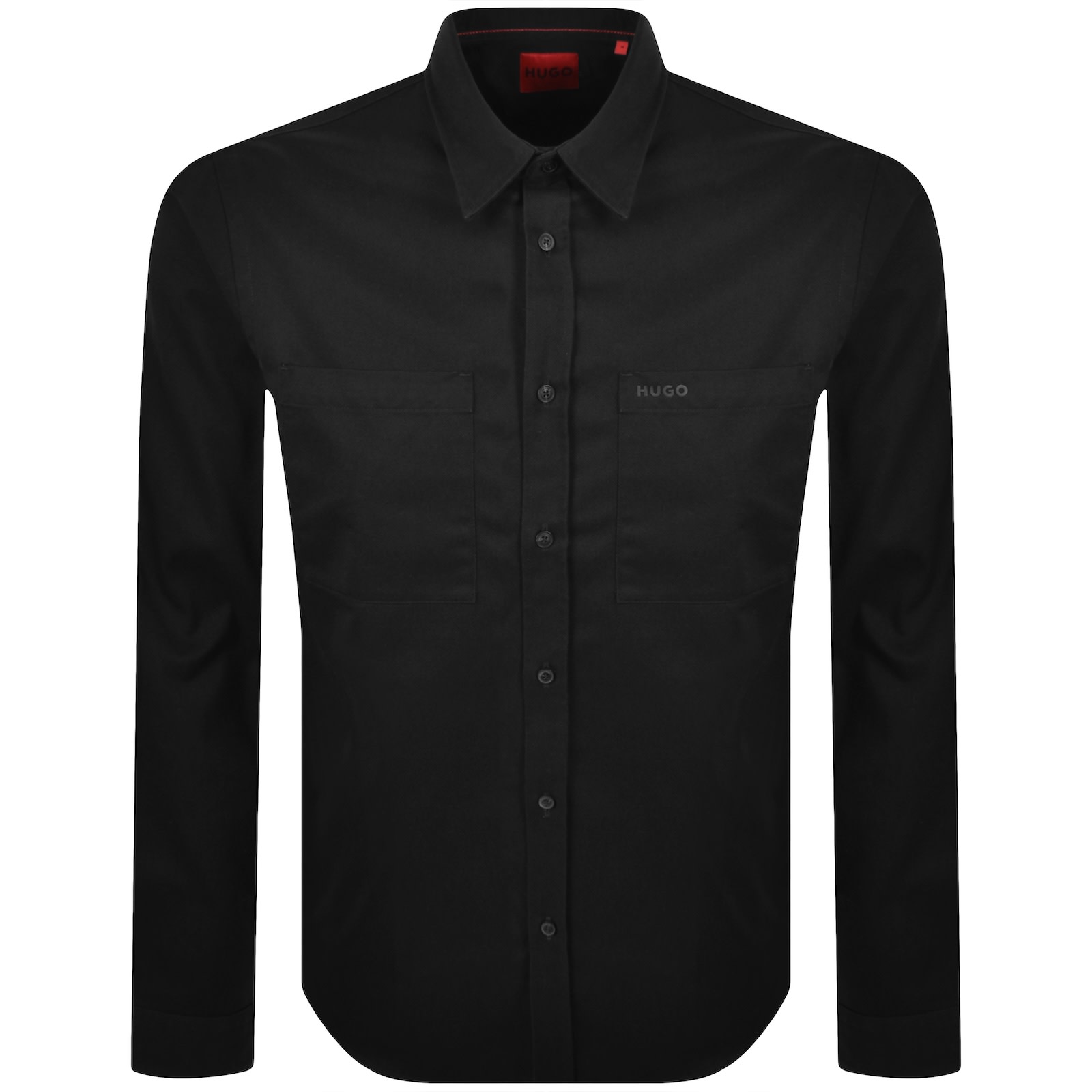 Hugo Boss Hugo Long Sleeved Egrin Shirt Black In Black