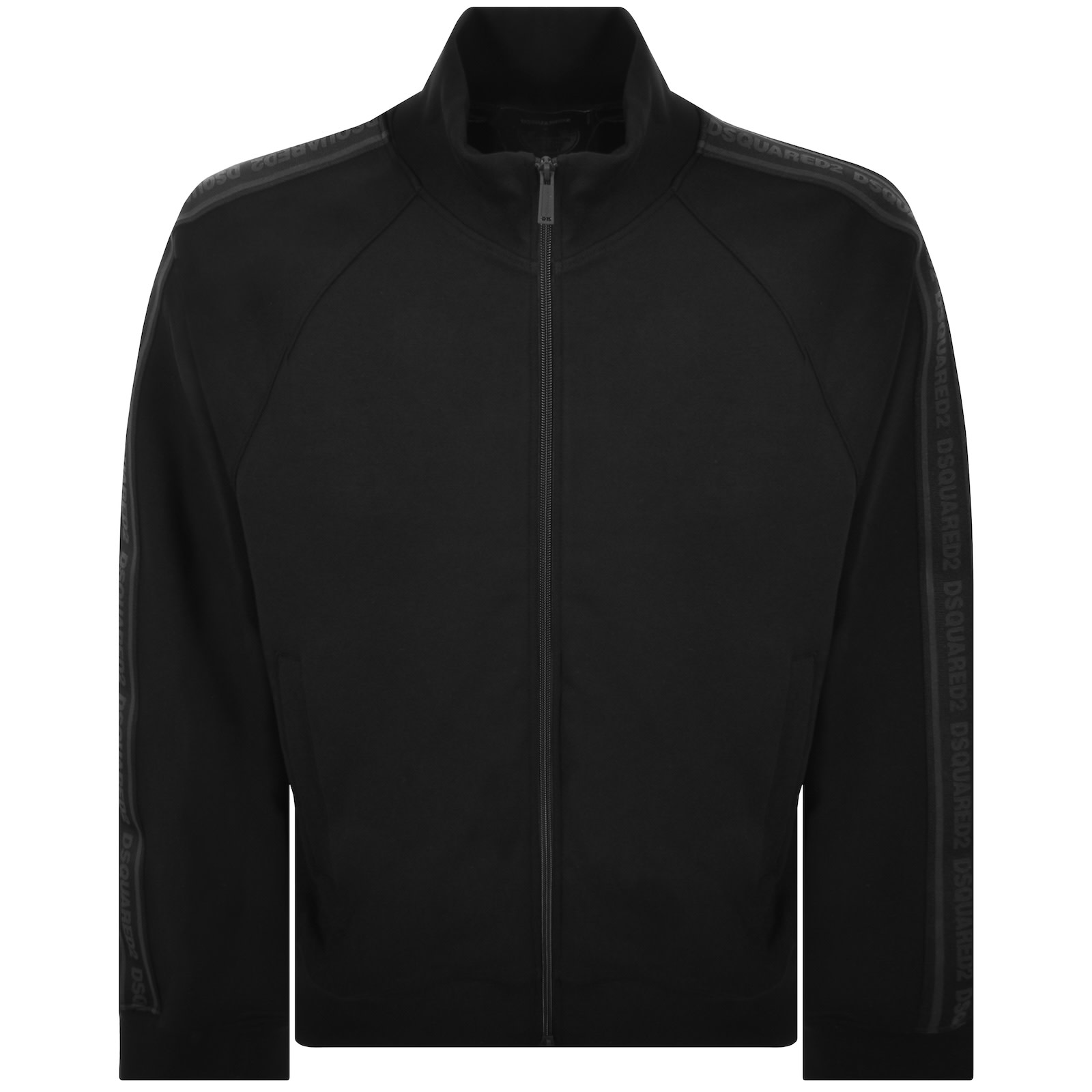 Dsquared2 Tape Zipped Sweatshirt Black In Black