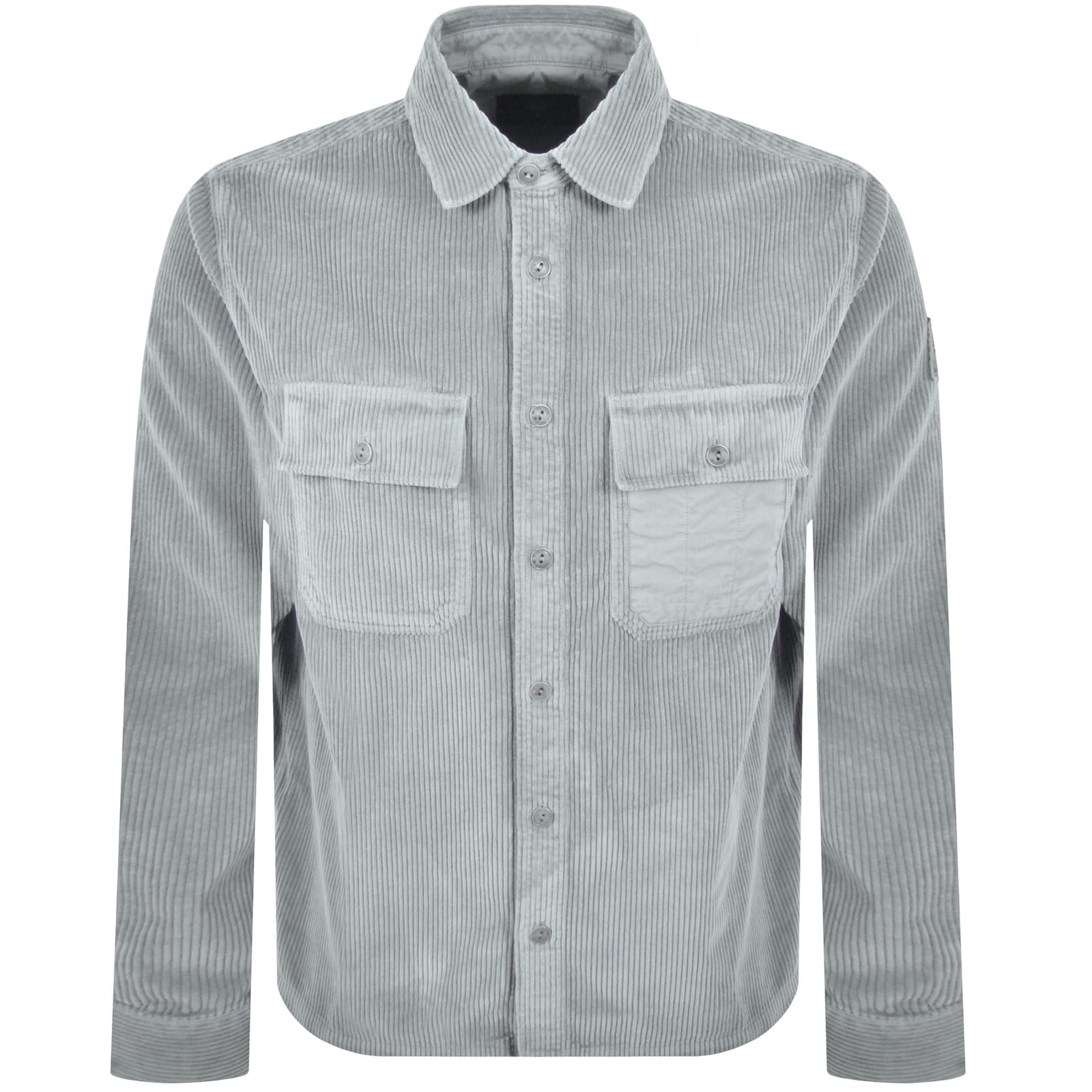 Belstaff Fallgate Corduroy Overshirt Quarry Blue In Blue