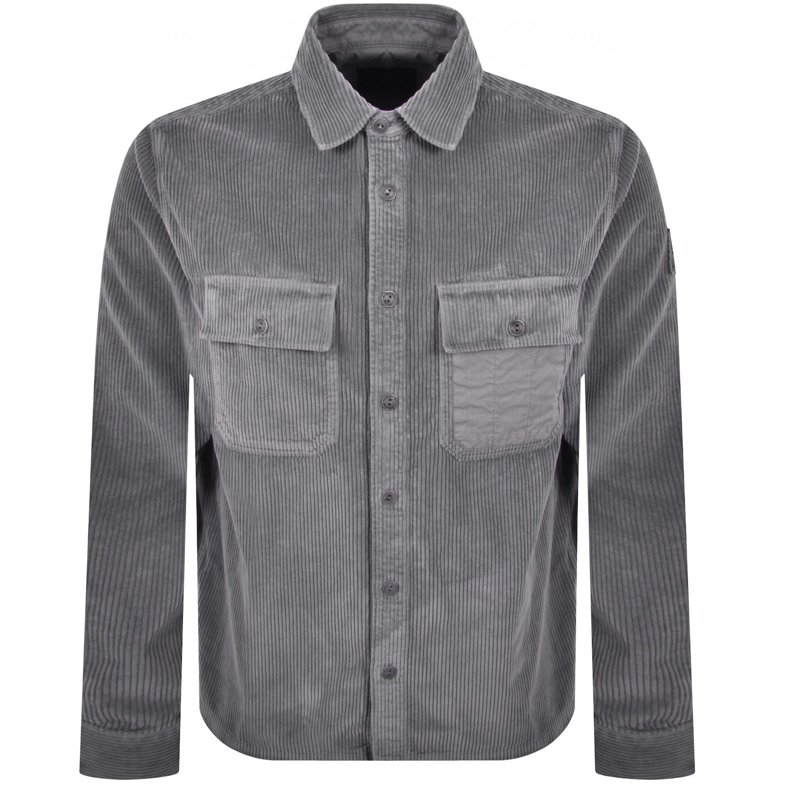 Belstaff Fallgate Corduroy Overshirt Tornado Grey In Gray