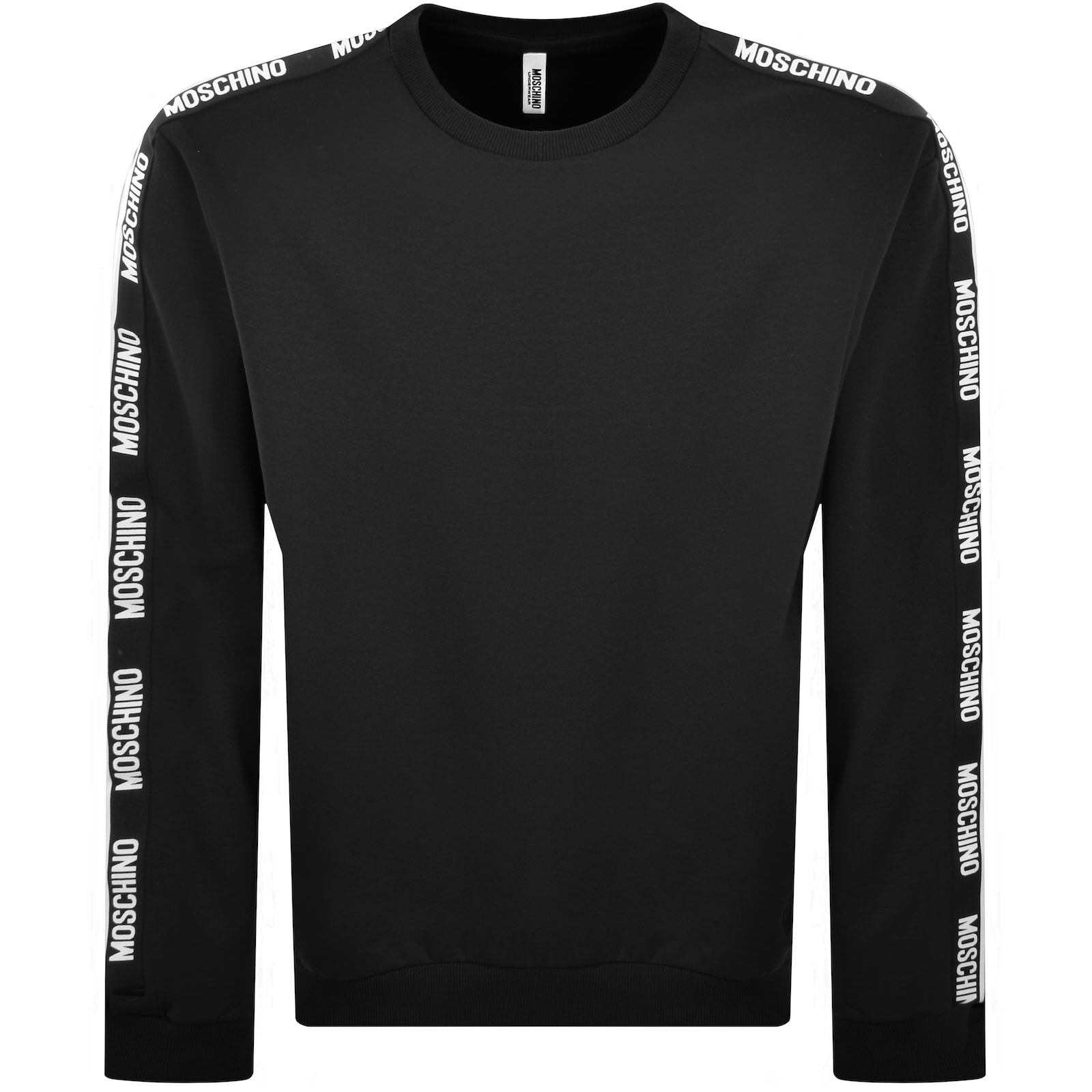 Moschino Tape Logo Sweatshirt Black In Black