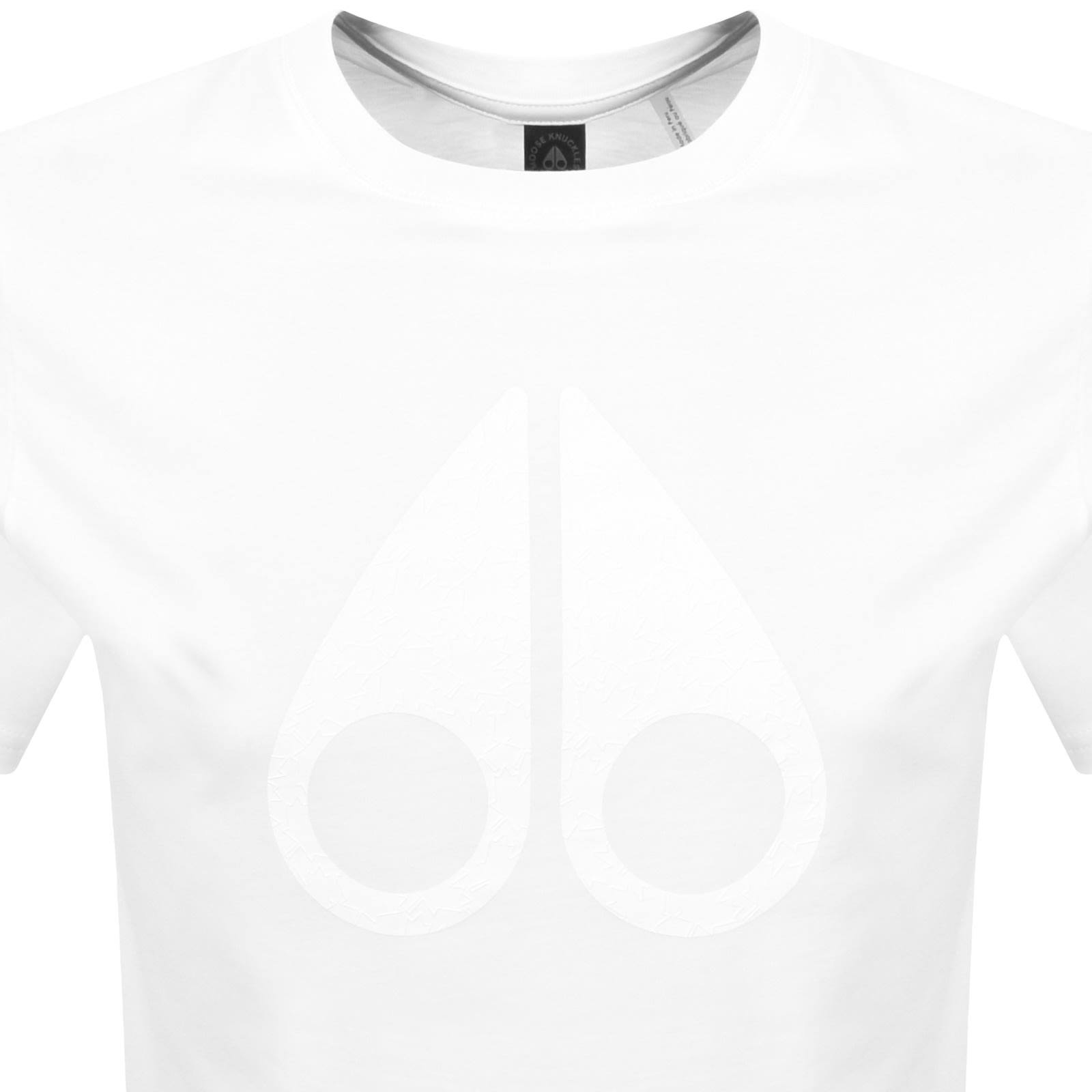 Moose Knuckles Chamblee Leaf T Shirt White In White