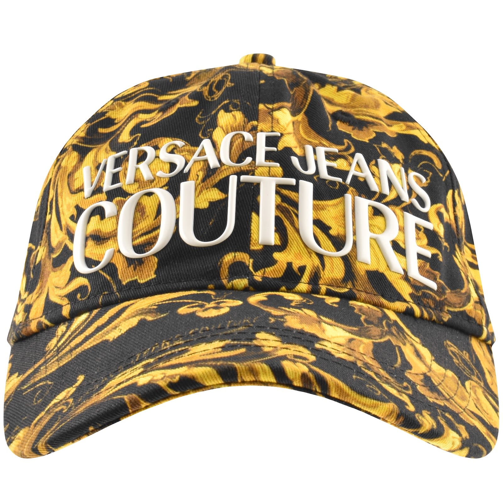 Versace Jeans Couture Baseball Cap Black In Yellow