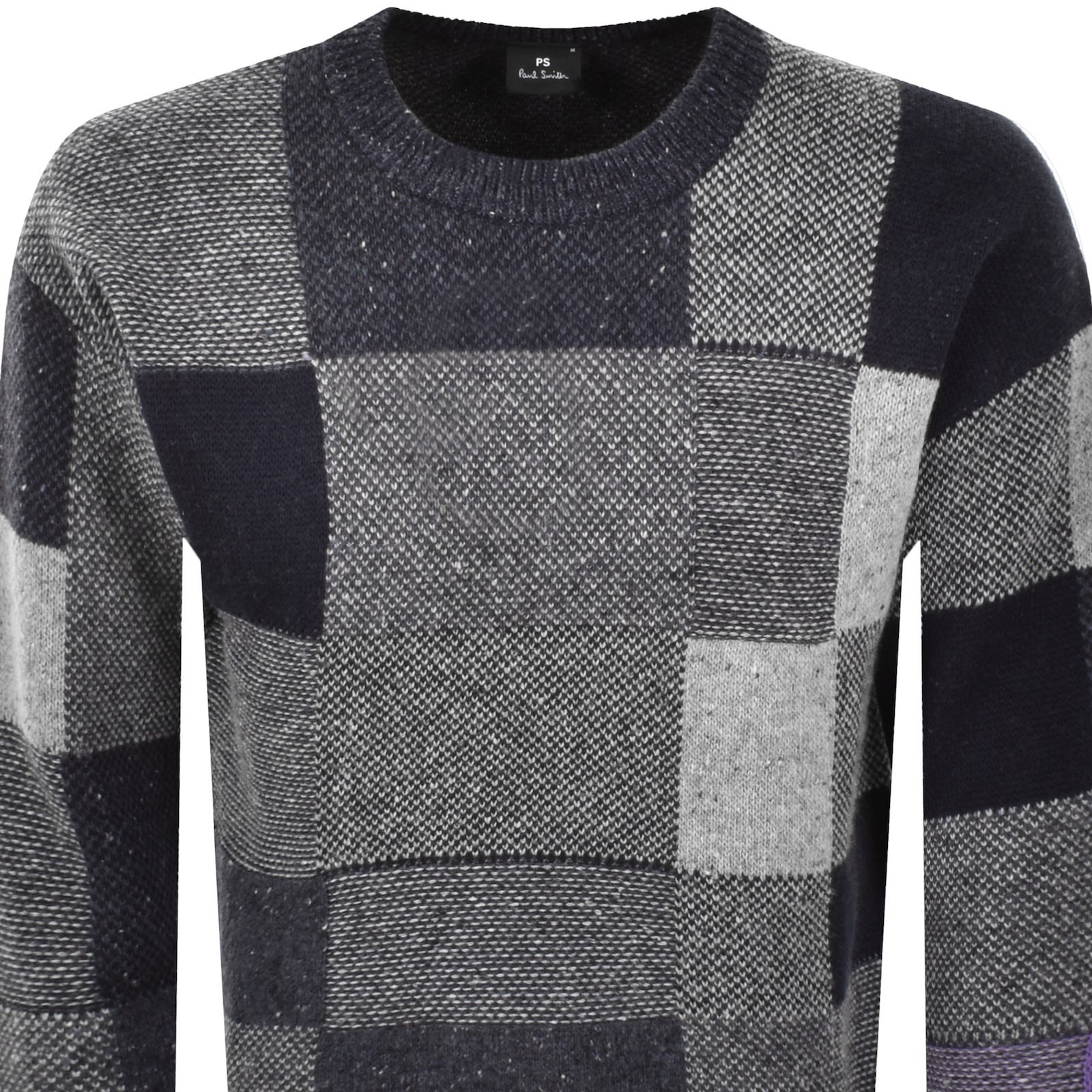 Paul Smith Patchwork-panelled Sweater In Gray