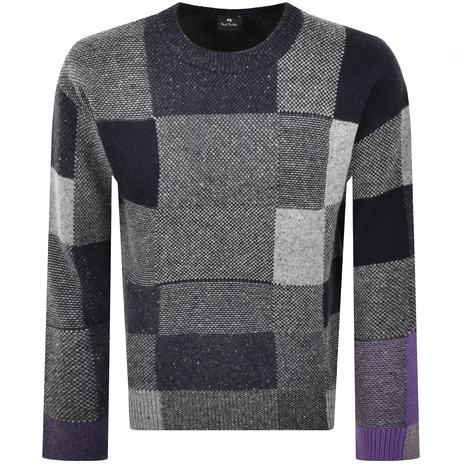 Paul Smith Patchwork-panelled Sweater In Gray