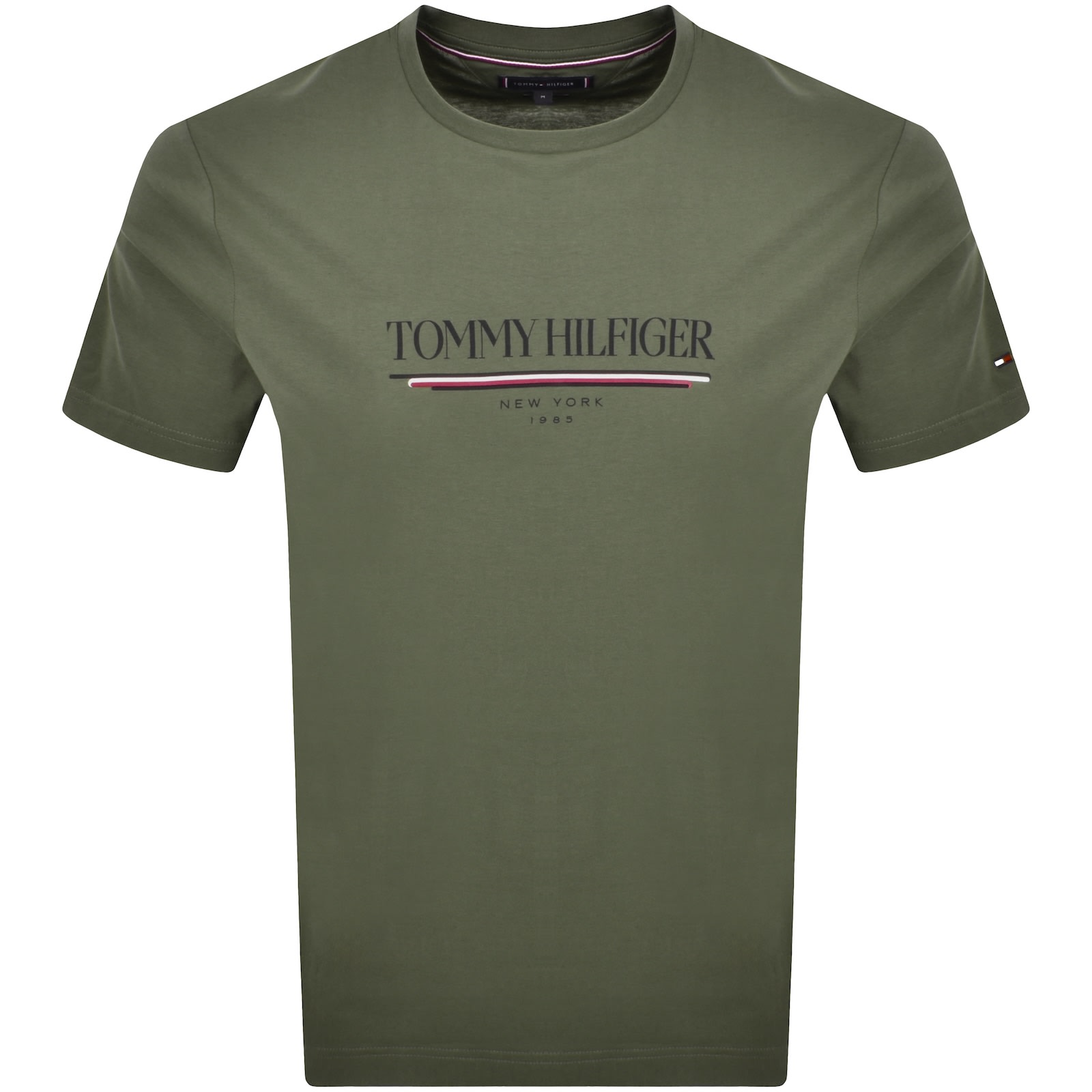 Tommy Hilfiger Logo Brand Love T Shirt Green
