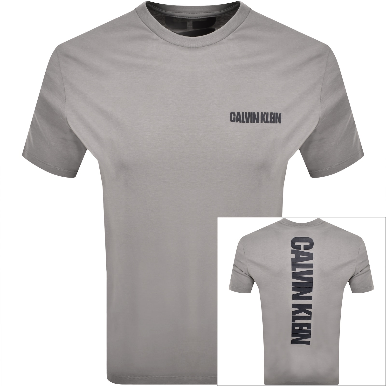 Calvin Klein Jeans Word Stretch T Shirt Grey In Gray