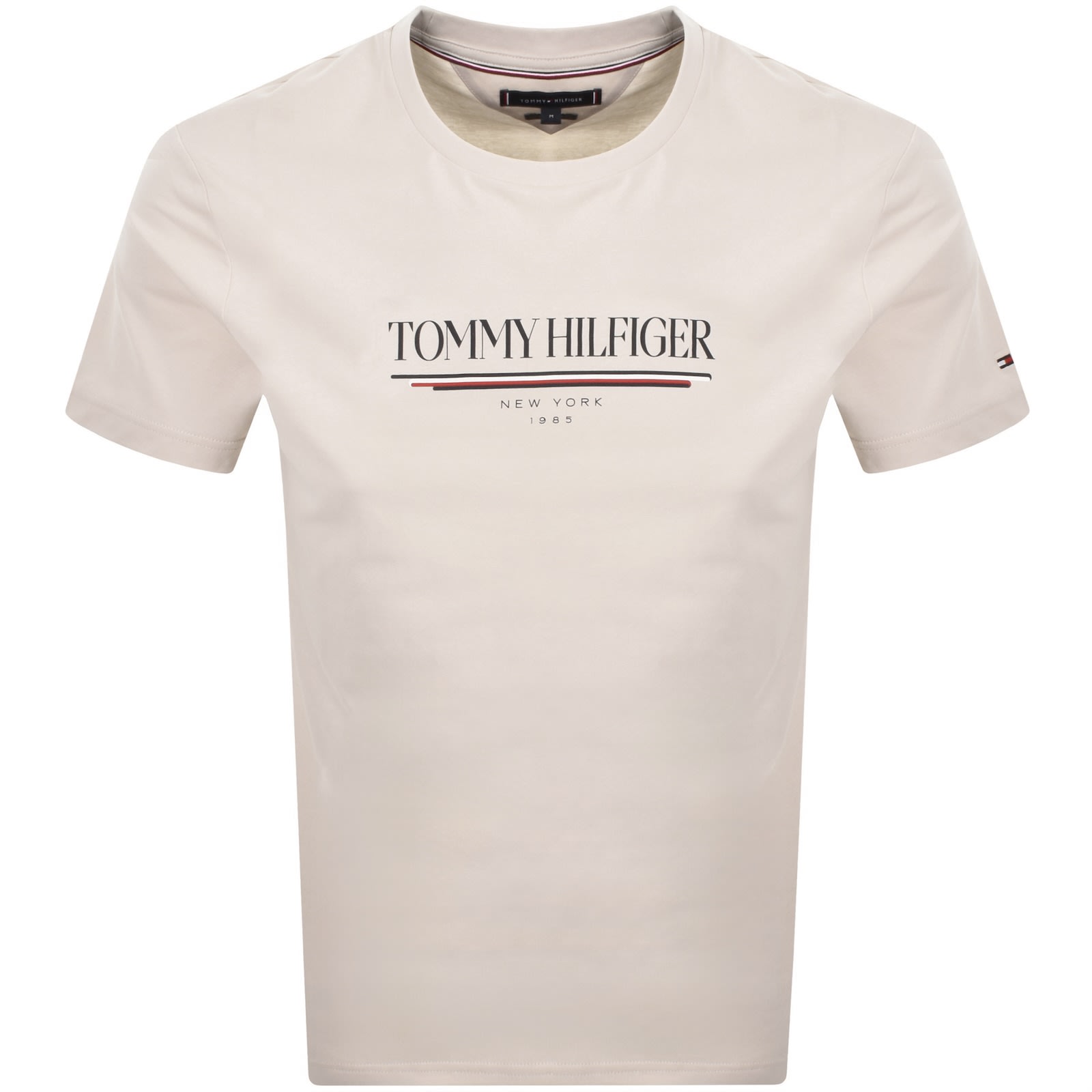 Tommy Hilfiger Logo Brand Love T Shirt Off White