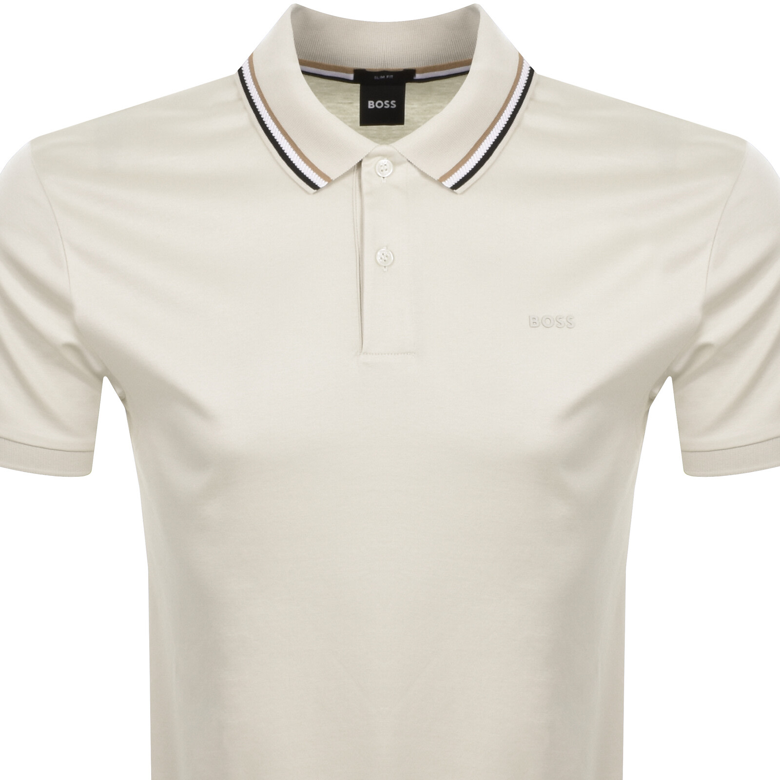 Hugo Boss Boss Penrose 38 Polo T Shirt Cream In Neutral