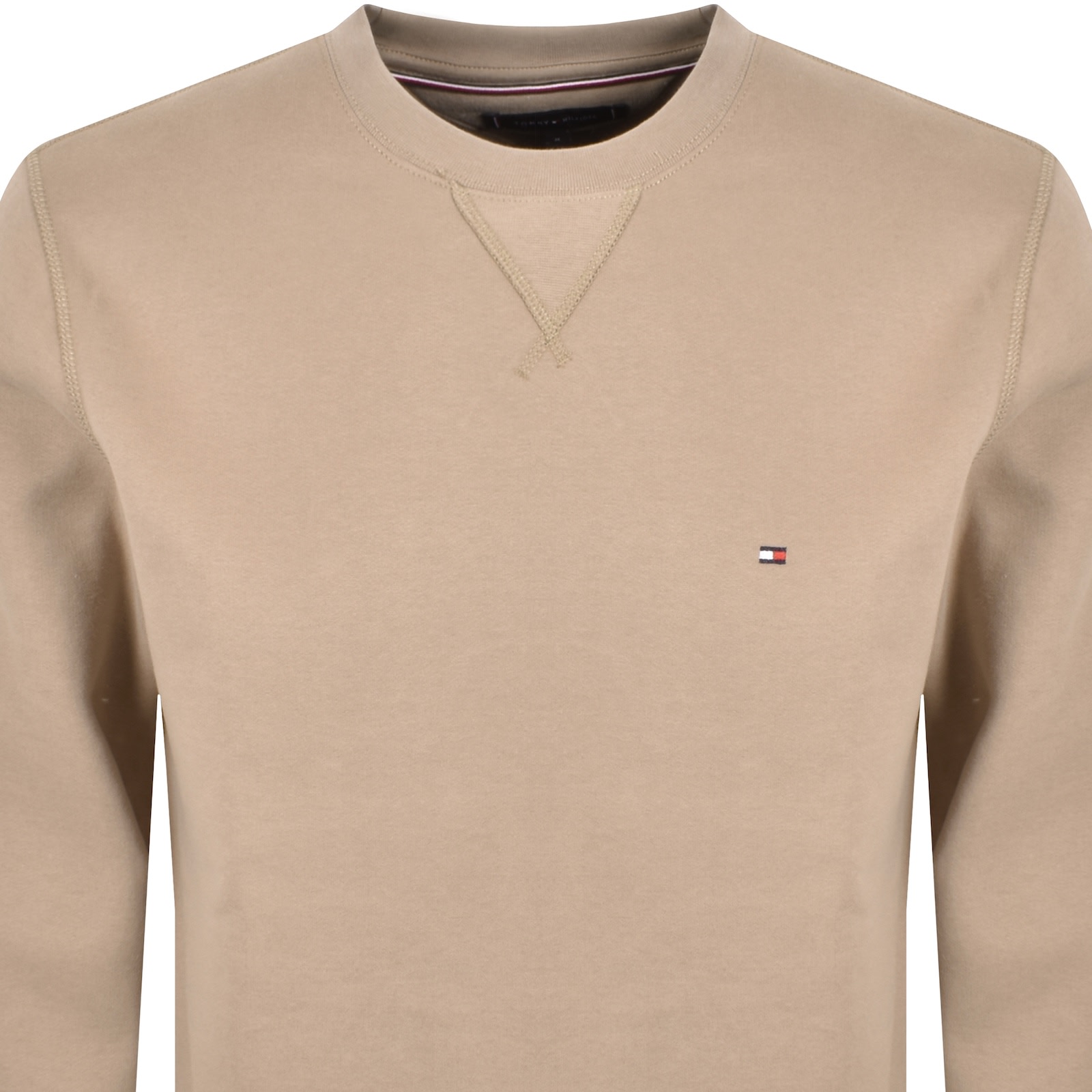 Tommy Hilfiger Essential Fleece Sweatshirt Beige In Brown