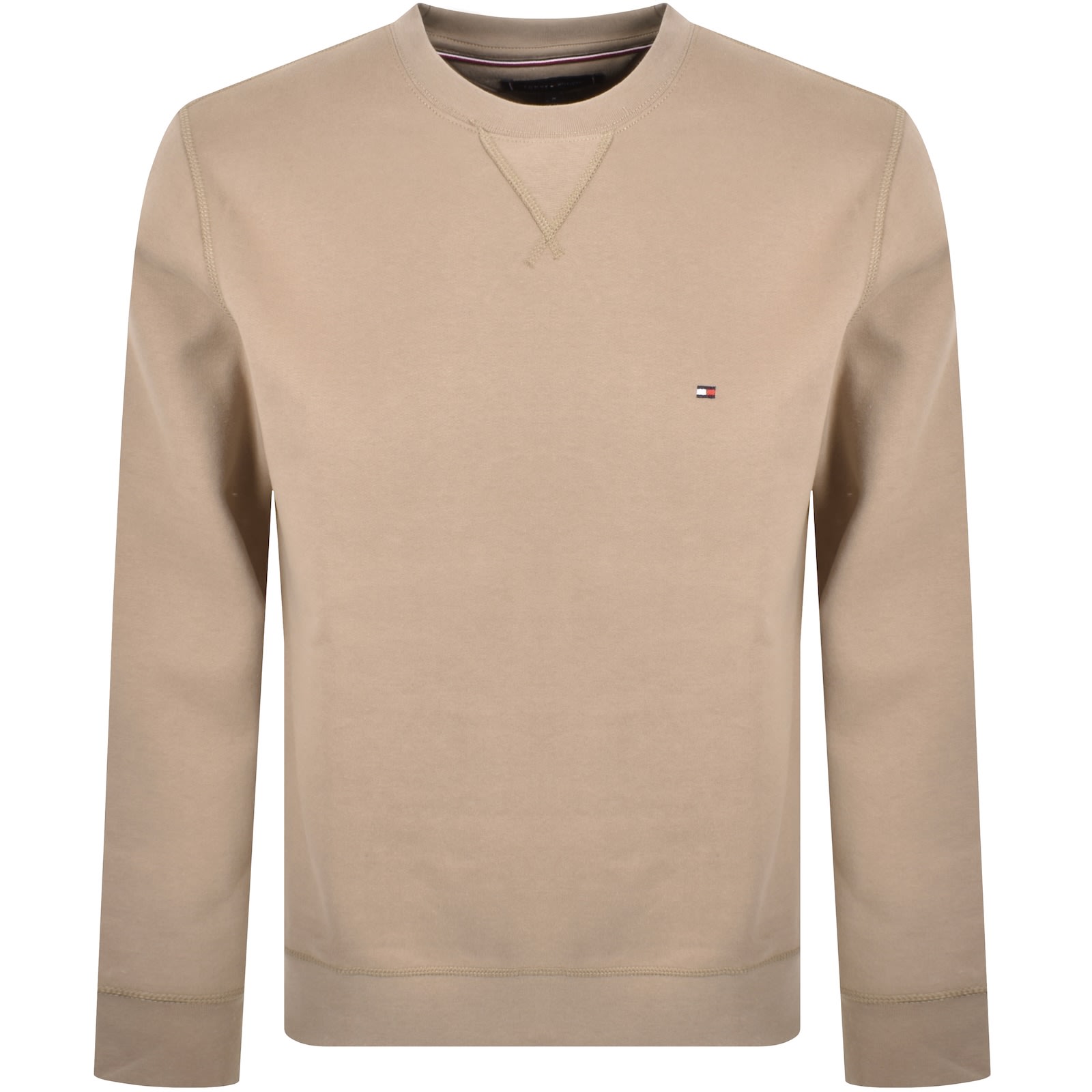 Tommy Hilfiger Essential Fleece Sweatshirt Beige In Brown