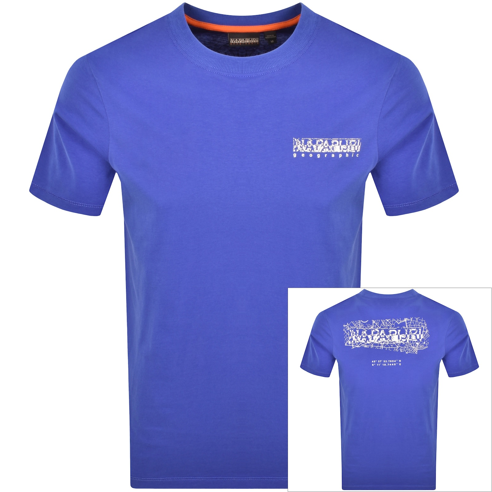Napapijri Turrach Logo T Shirt Blue In Blue