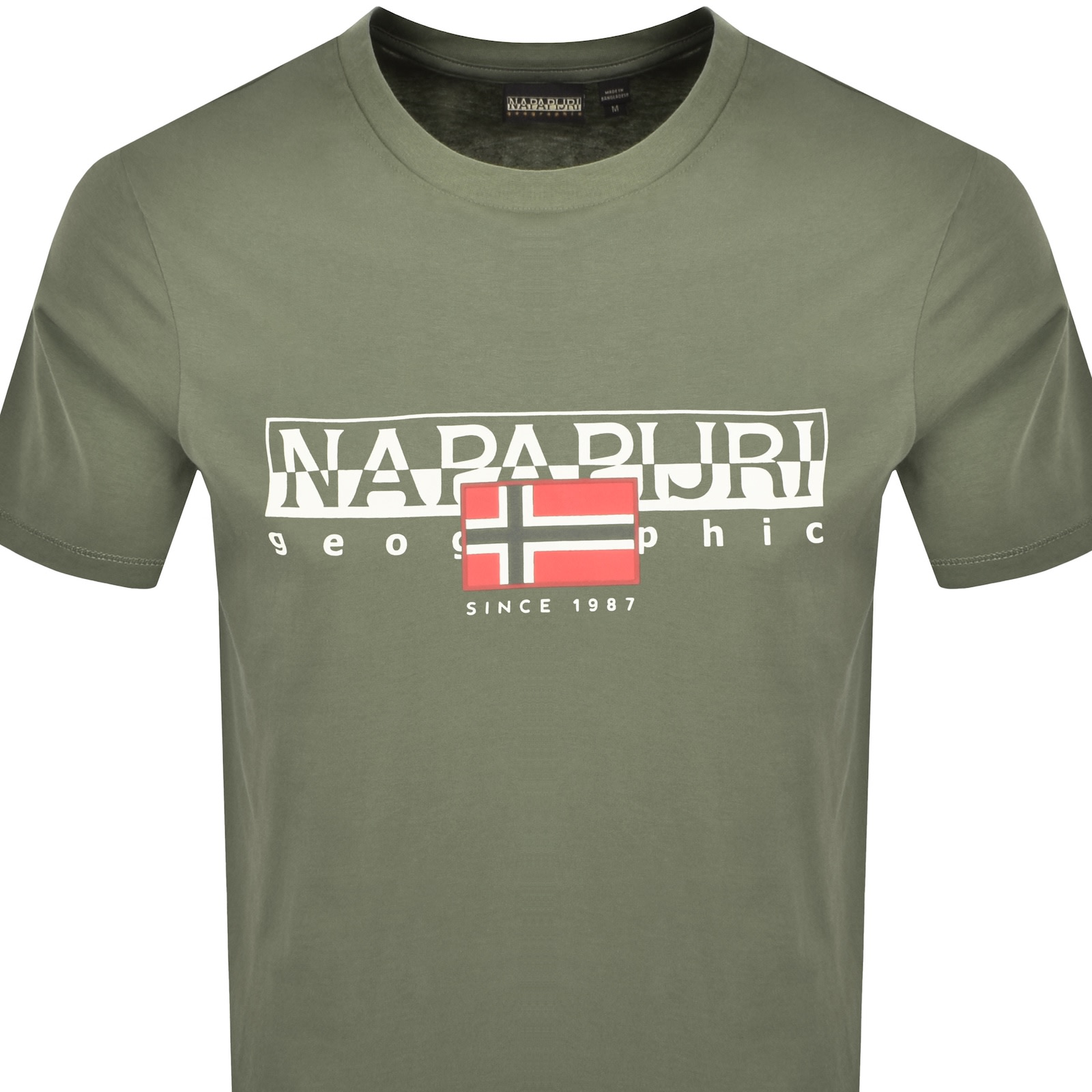 Napapijri Man T-shirt Military Green Size Xl Cotton In Green