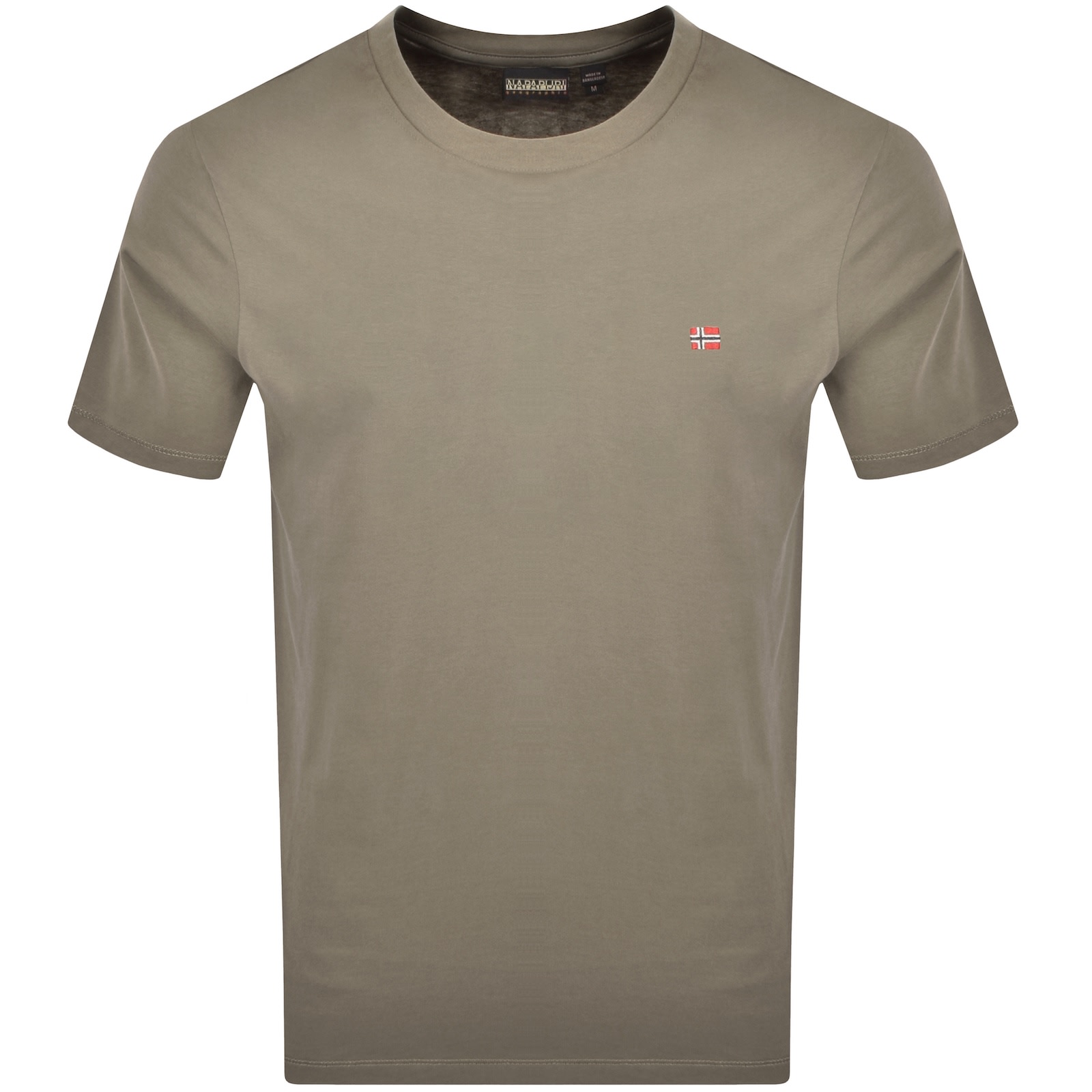 Napapijri Salis Sum Logo T Shirt Brown In Green