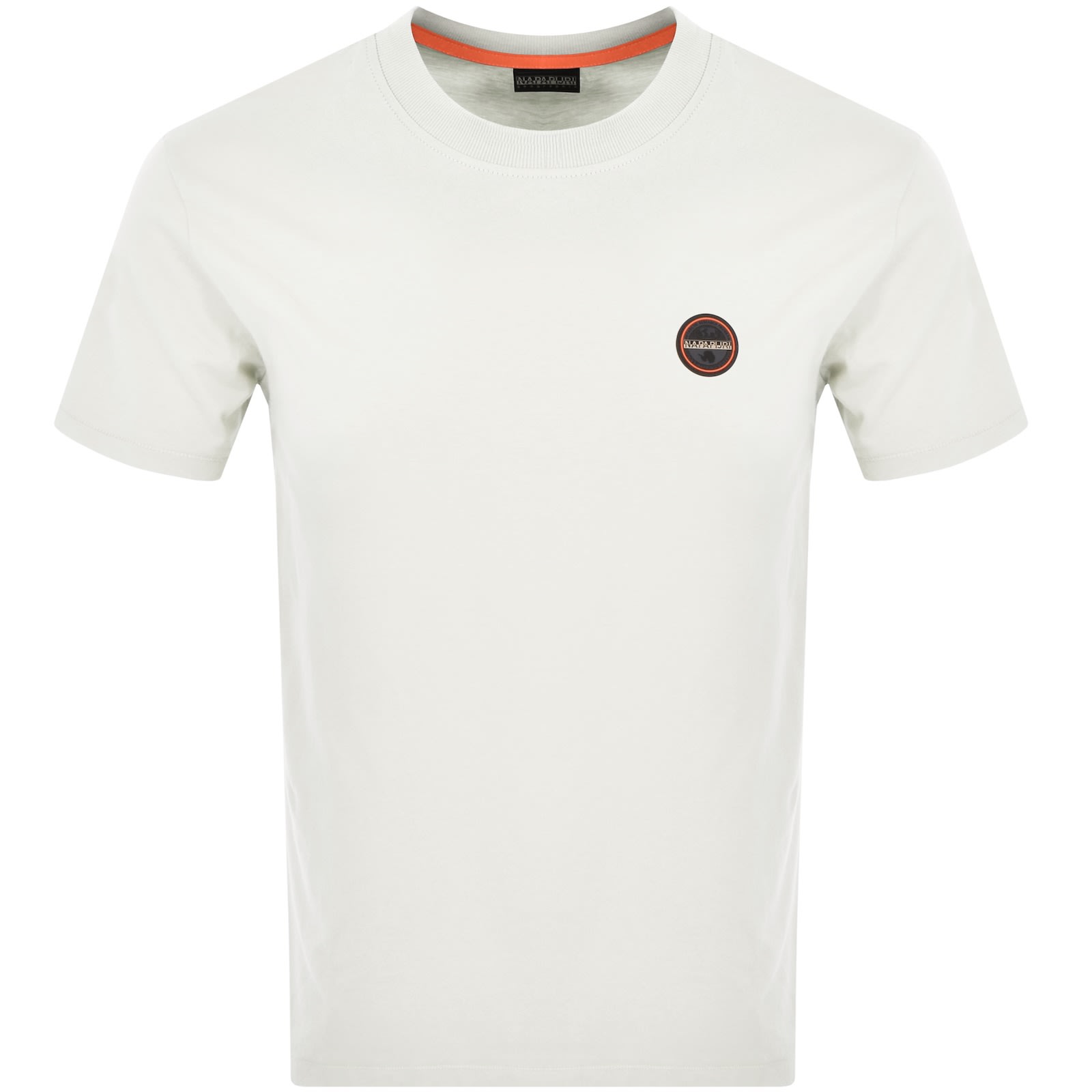 Napapijri S Badge T Shirt Off White In White